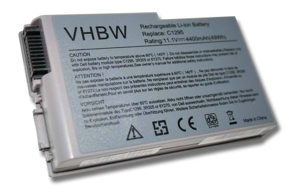 vhbw Akku Ersatz für Dell 312-0191, 0X217, 310-4482, 312-0068 | 310-5195, 1X793 für Notebook (4400 mAh, 11,1 V, Li-Ion)