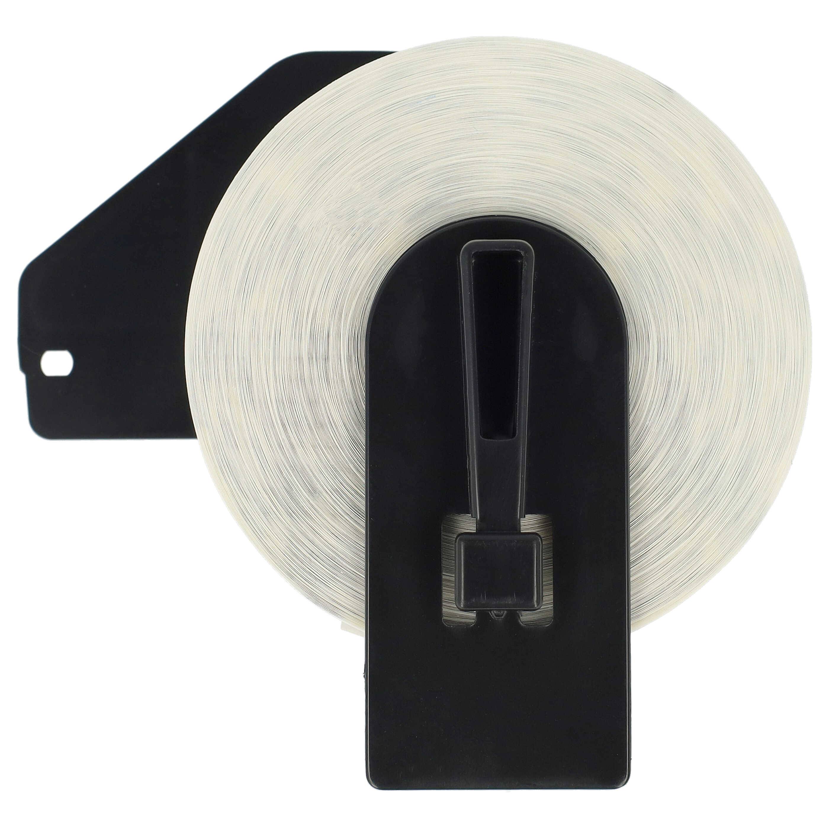 vhbw 10x Etiketten-Rolle mit Halter 23mm x 23mm (1000 Etiketten) kompatibel mit Brother PT QL500BS Etiketten-Drucker - Premium Weiß