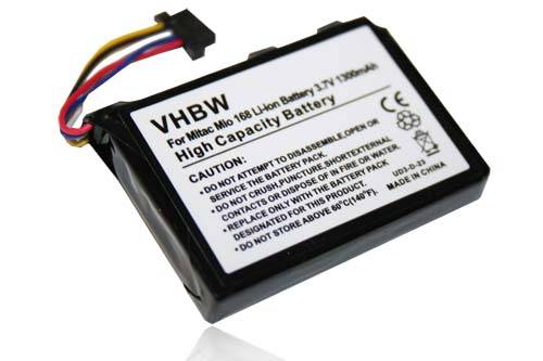 vhbw Akku kompatibel mit Typhoon MyGuide Navigator 6500 XL GPS Navigation Navi (1300 mAh, 3,7 V, Li-Ion)