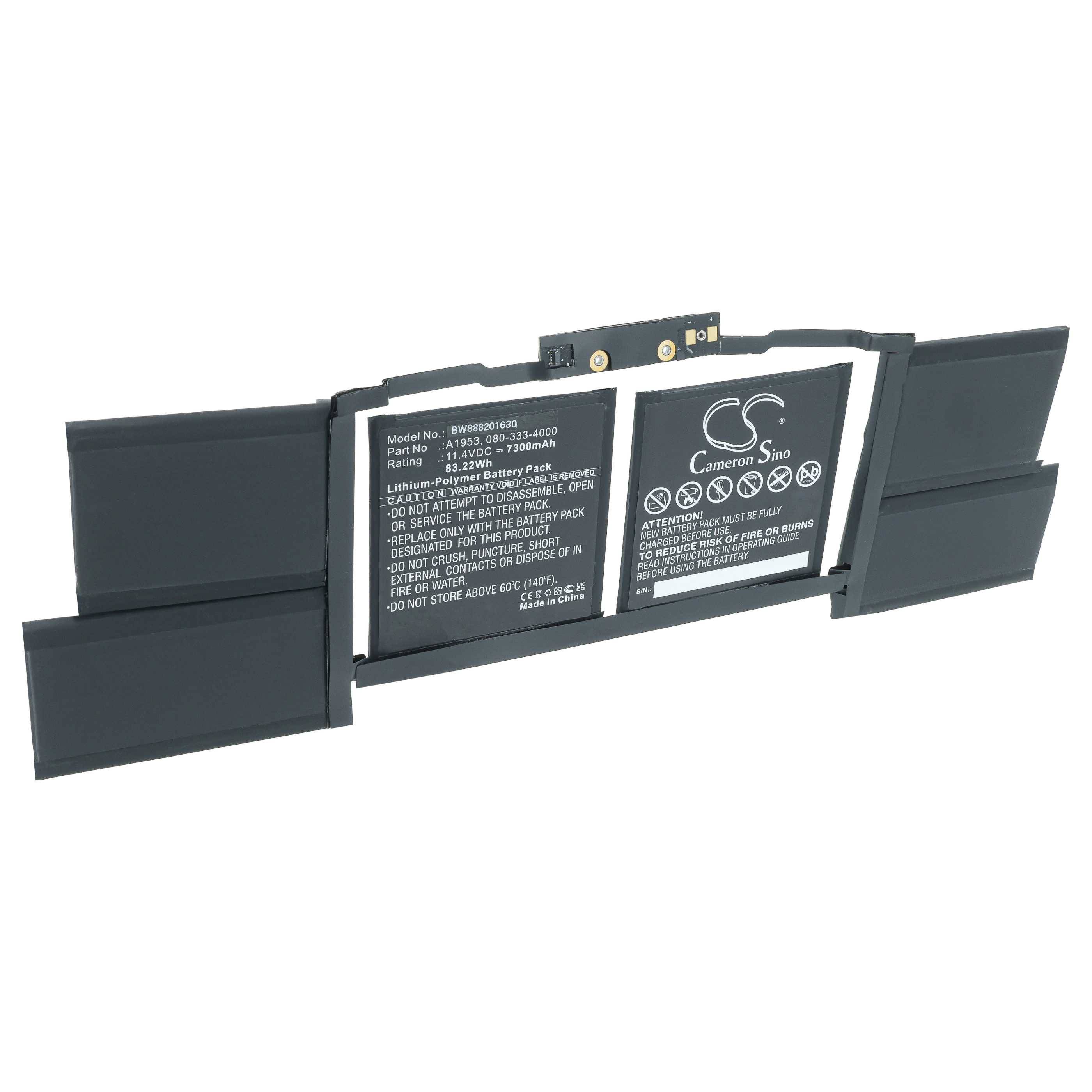 vhbw Akku kompatibel mit Apple Macbook Pro Core I9 2.9G 15 | Notebook Touch 2018 Vega (7300 mAh, 11,4 V, Li-Polymer)