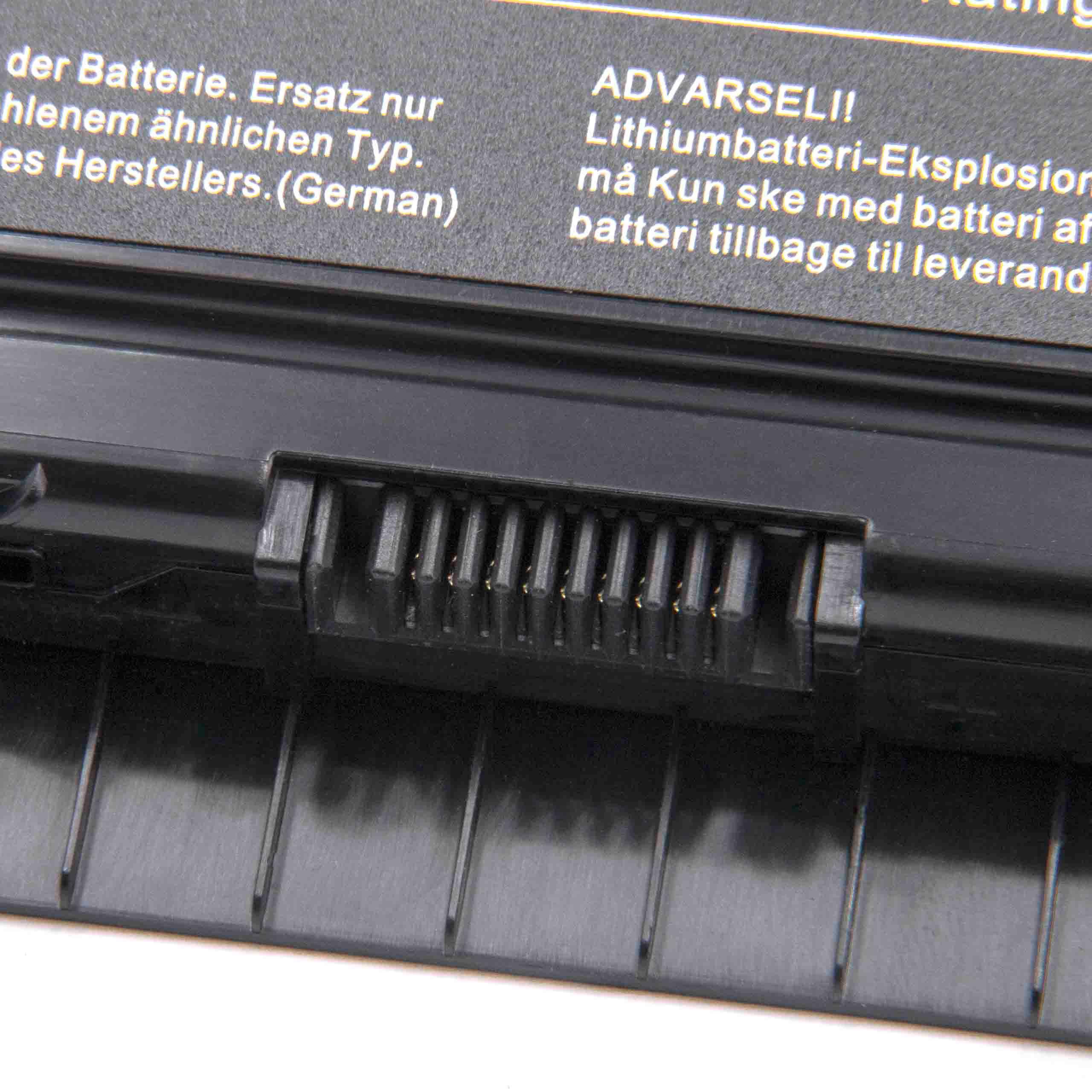 vhbw Akku kompatibel mit Asus G551VW-FI233T, G551VW-FI157T, G551VW-FI075T, G551VW-FI242T Notebook (4800 mAh, 10,8 V, Li-Ion)