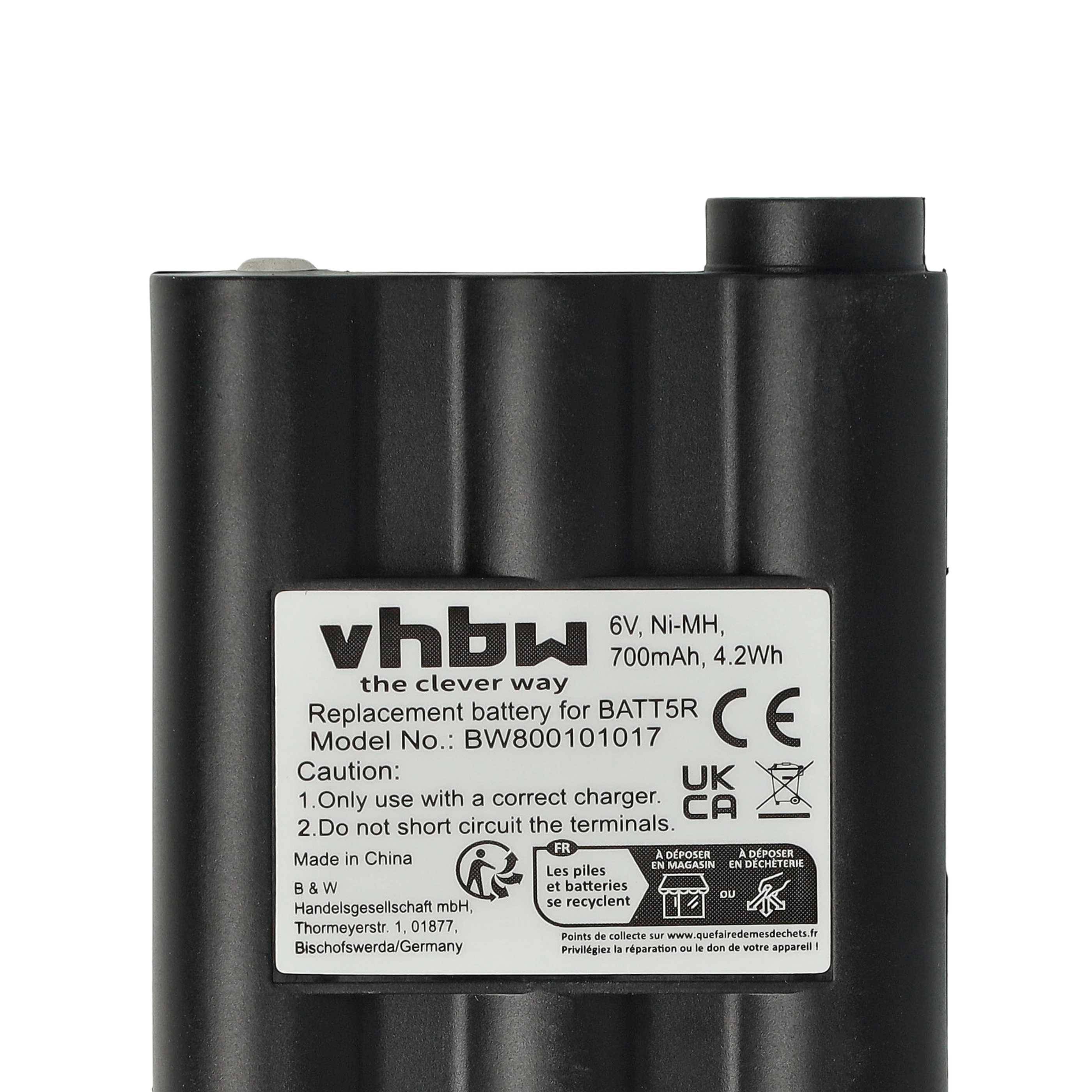 vhbw 1x Akku kompatibel mit Alan / Midland GXT-800, GXT-850, GXT-900, GXT-950, LXT-210, LXT-303, LXT-305 Funkgerät, Walkie Talkie (700 mAh, 6