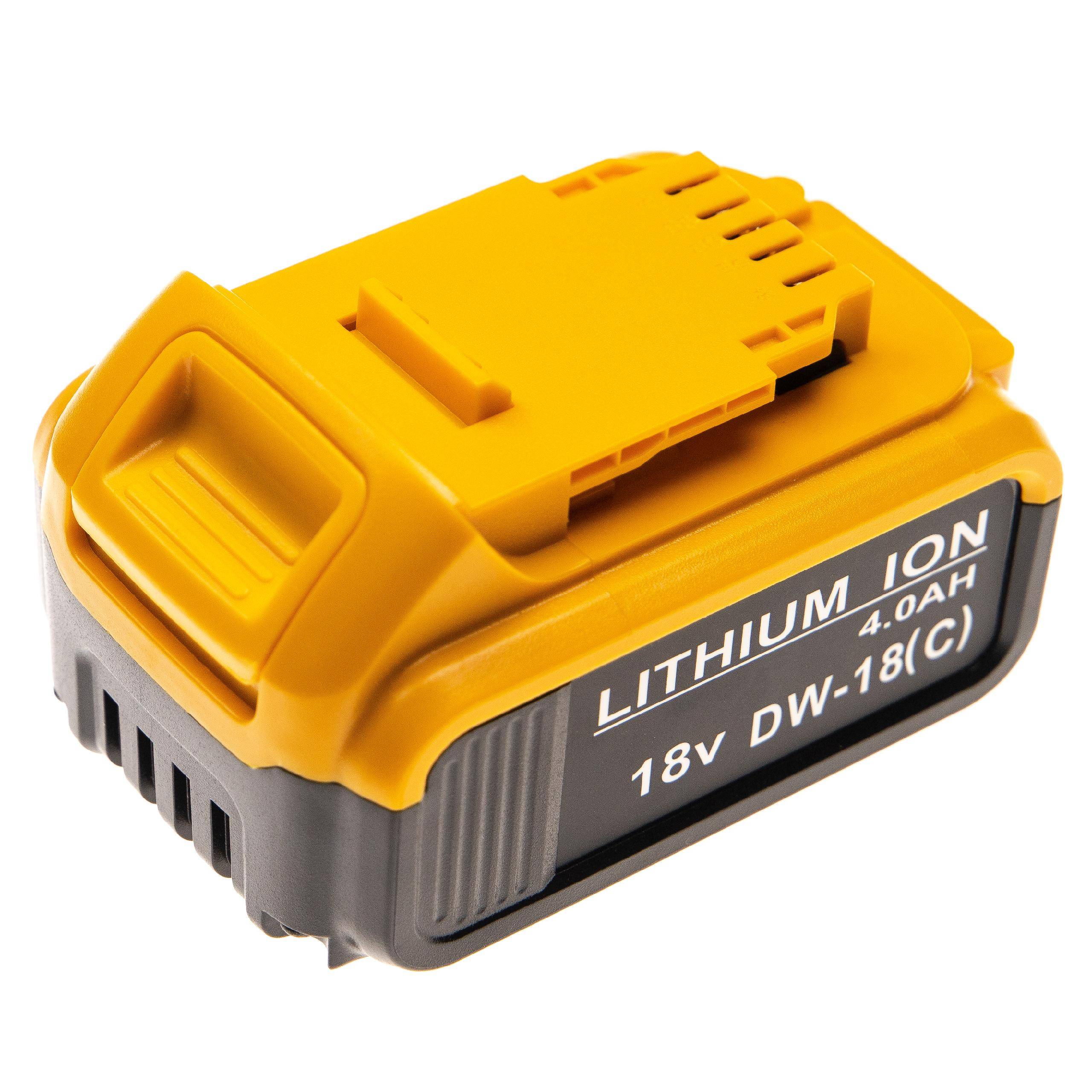 vhbw Akku kompatibel mit Dewalt DCF620P2K, DCF880HL2, DCF880C1-JP, DCF622P2, DCF880, DCF622NT, DCF622 Werkzeug (4000 mAh, Li-Ion, 18 V)