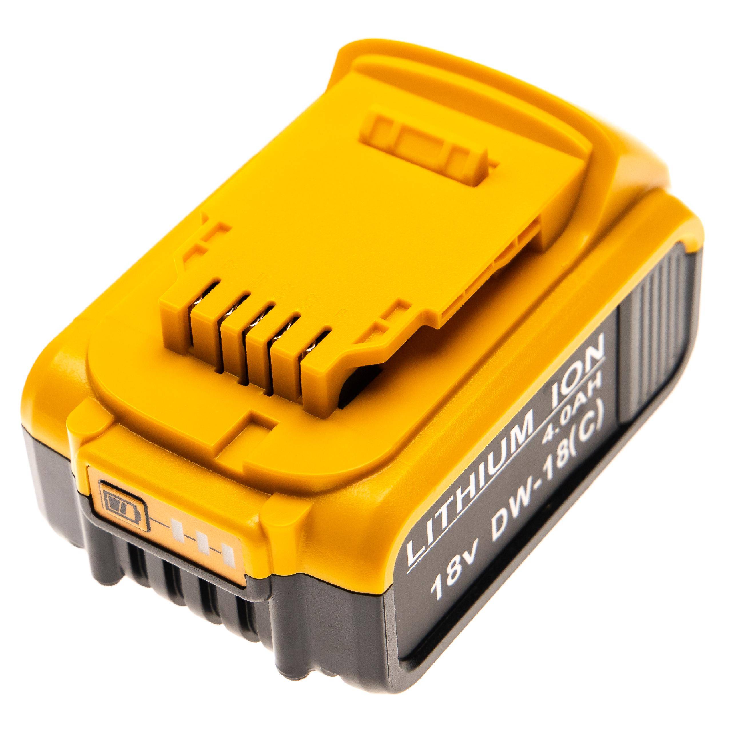 vhbw Akku kompatibel mit Dewalt DCF620P2K, DCF880HL2, DCF880C1-JP, DCF622P2, DCF880, DCF622NT, DCF622 Werkzeug (4000 mAh, Li-Ion, 18 V)