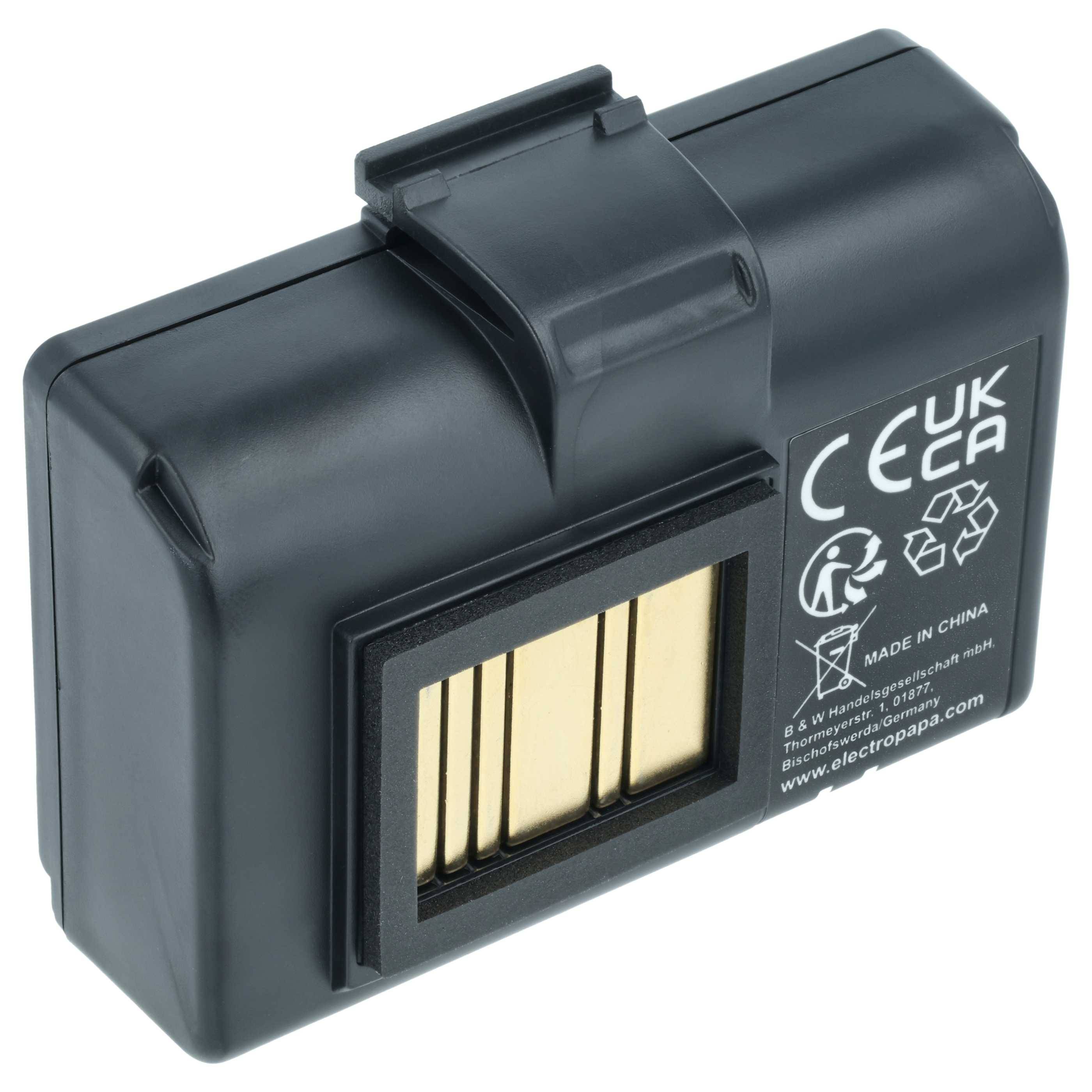 vhbw 1x Akku kompatibel mit Zebra ZQ610HC, ZQ620, ZQ620HC, ZQ630 Drucker Kopierer Scanner Etiketten-Drucker (2600 mAh, 7,4 V, Li-Ion)