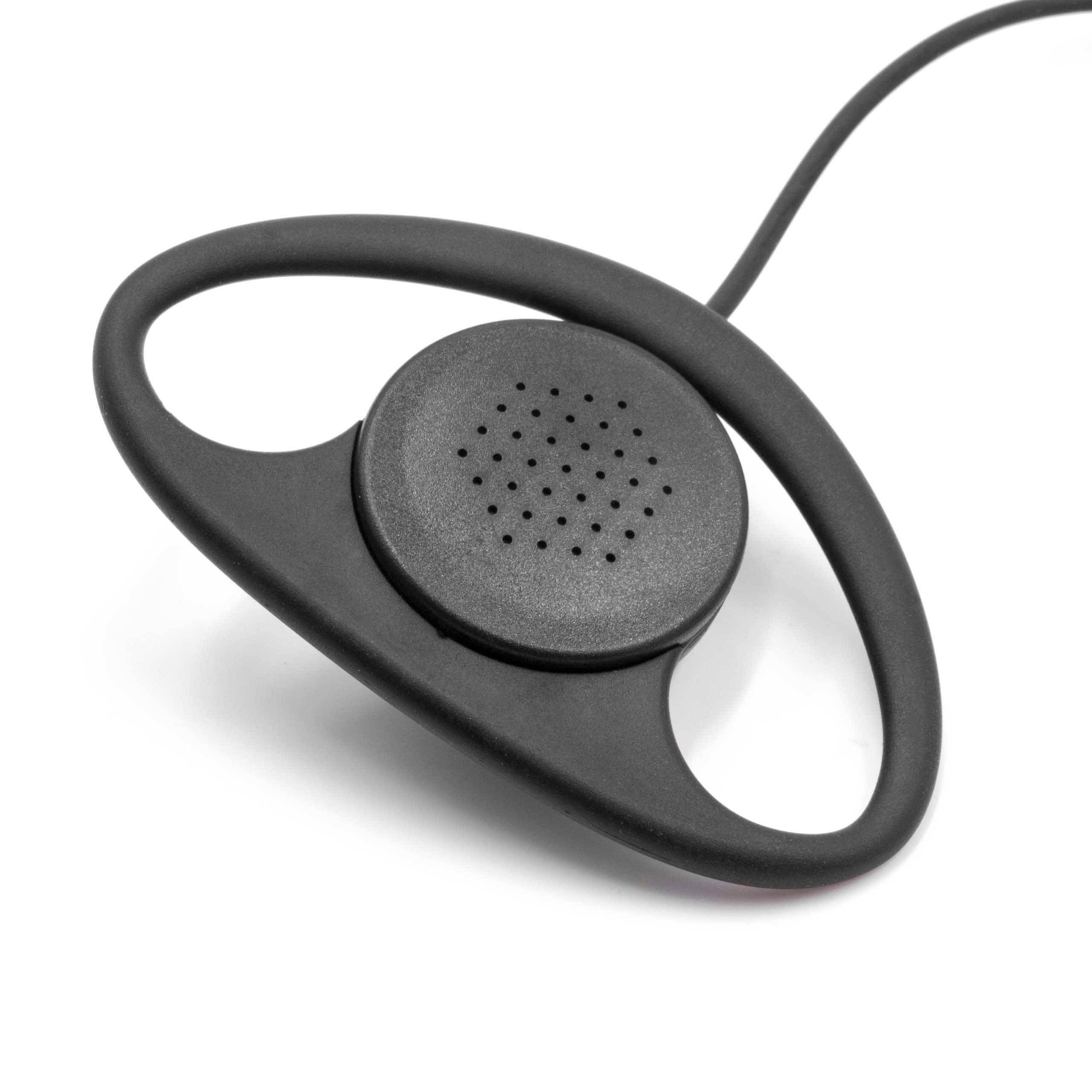 vhbw Headset kompatibel mit Midland XT18, XT14, XT22, XT20, LXT80, LXT60, LXT560, XT25, XT24, XT27, XT26 Funkgerät - schwarz