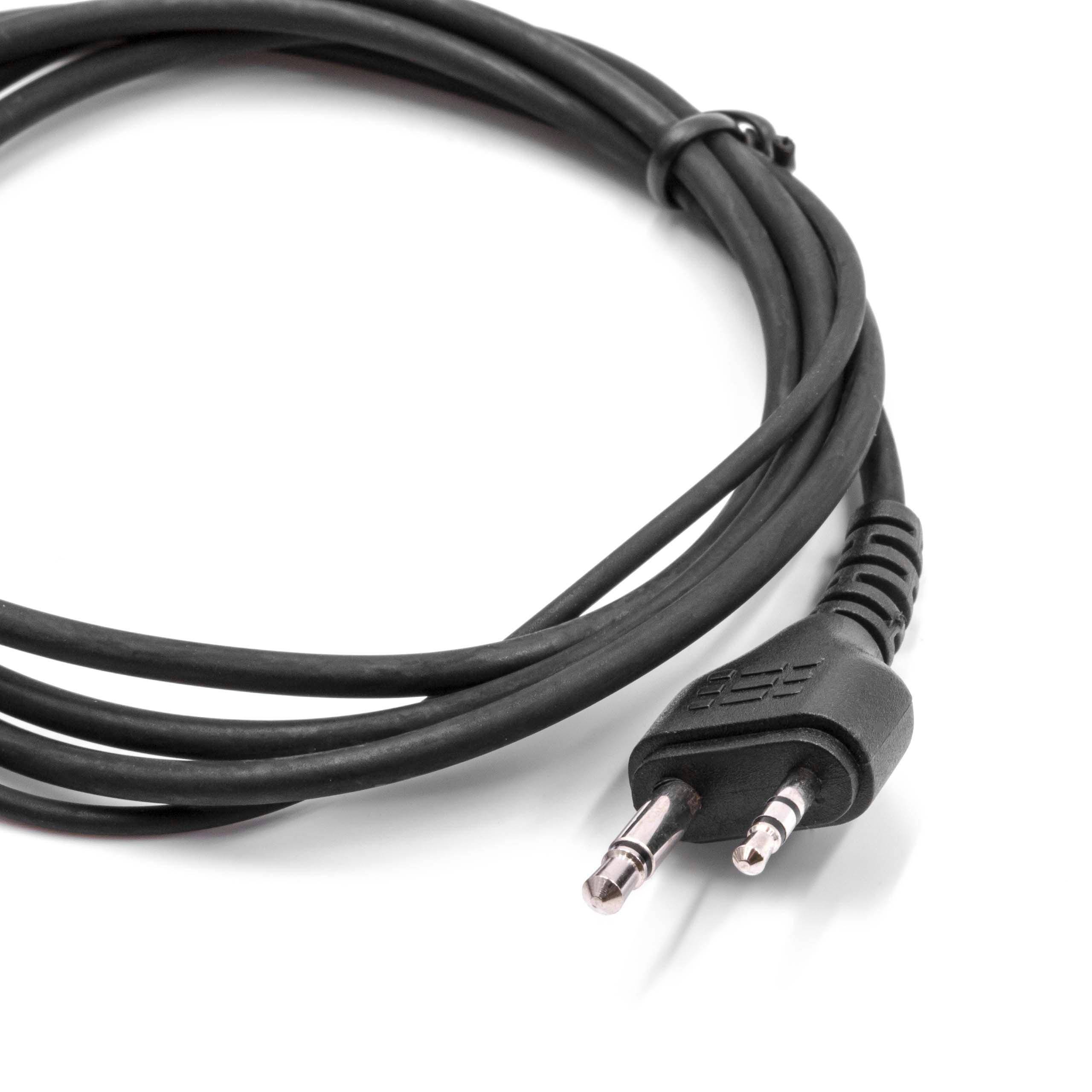 vhbw Headset kompatibel mit Midland XT18, XT14, XT22, XT20, LXT80, LXT60, LXT560, XT25, XT24, XT27, XT26 Funkgerät - schwarz