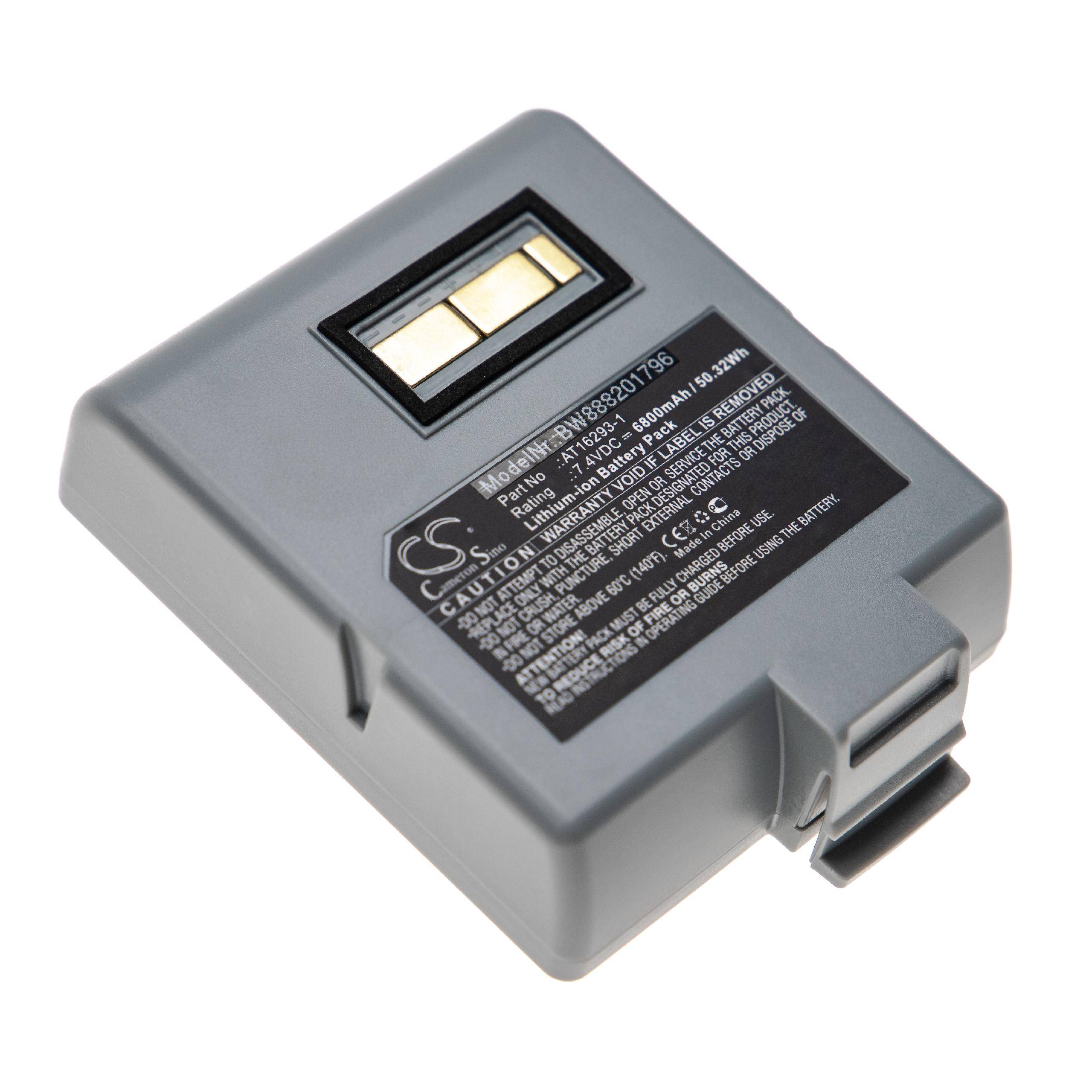 vhbw 1x Akku kompatibel mit Zebra QL420, QL420+, QL420 Plus Drucker Kopierer Scanner Etiketten-Drucker (6800 mAh, 7,4 V, Li-Ion)
