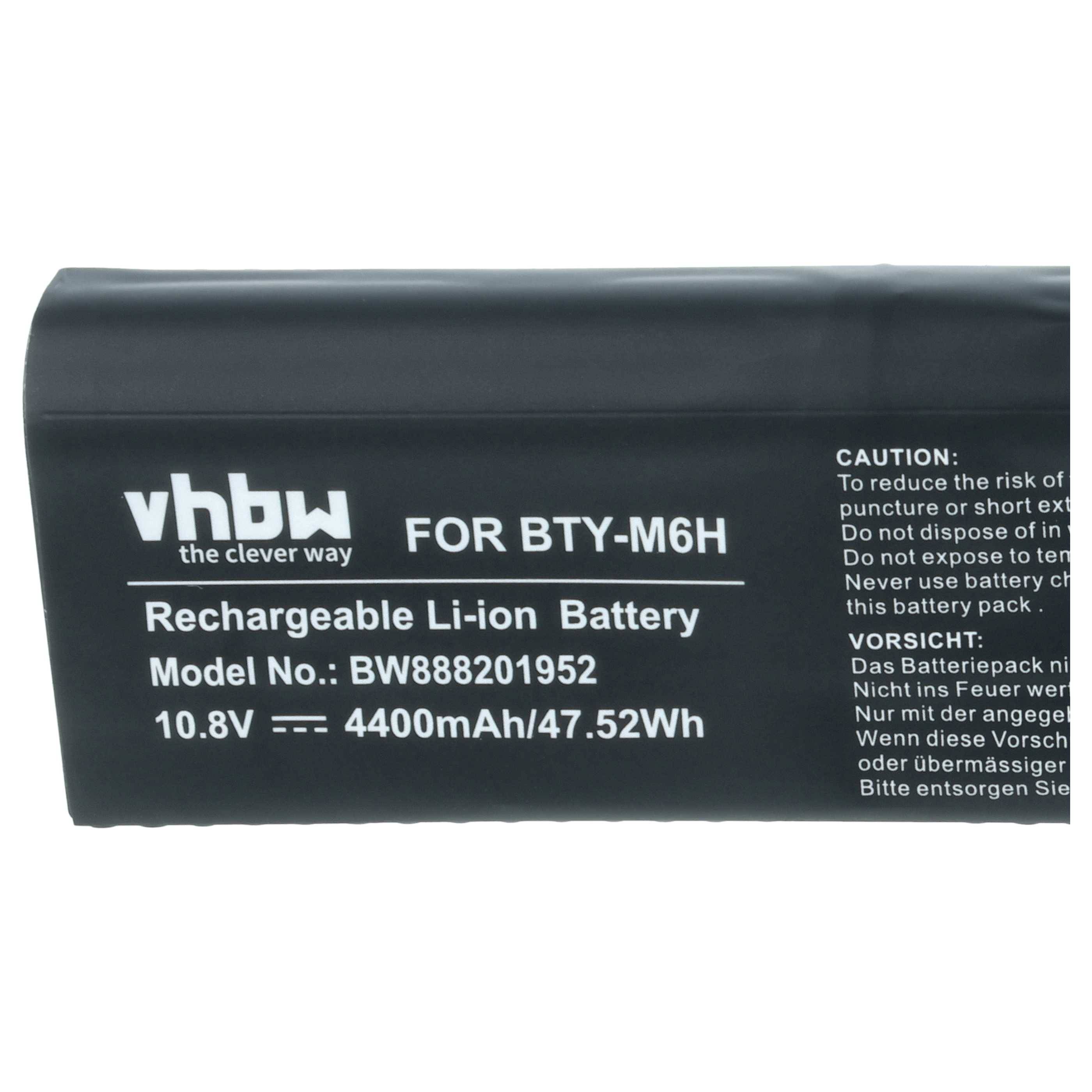 vhbw Akku kompatibel mit MSI GE72 2QE-039CN, GE72 2QD-059XCN, GE72 2QD-018XCN, GE72 2QC-257XCN Notebook (4400 mAh, 10,8 V, Li-Ion)