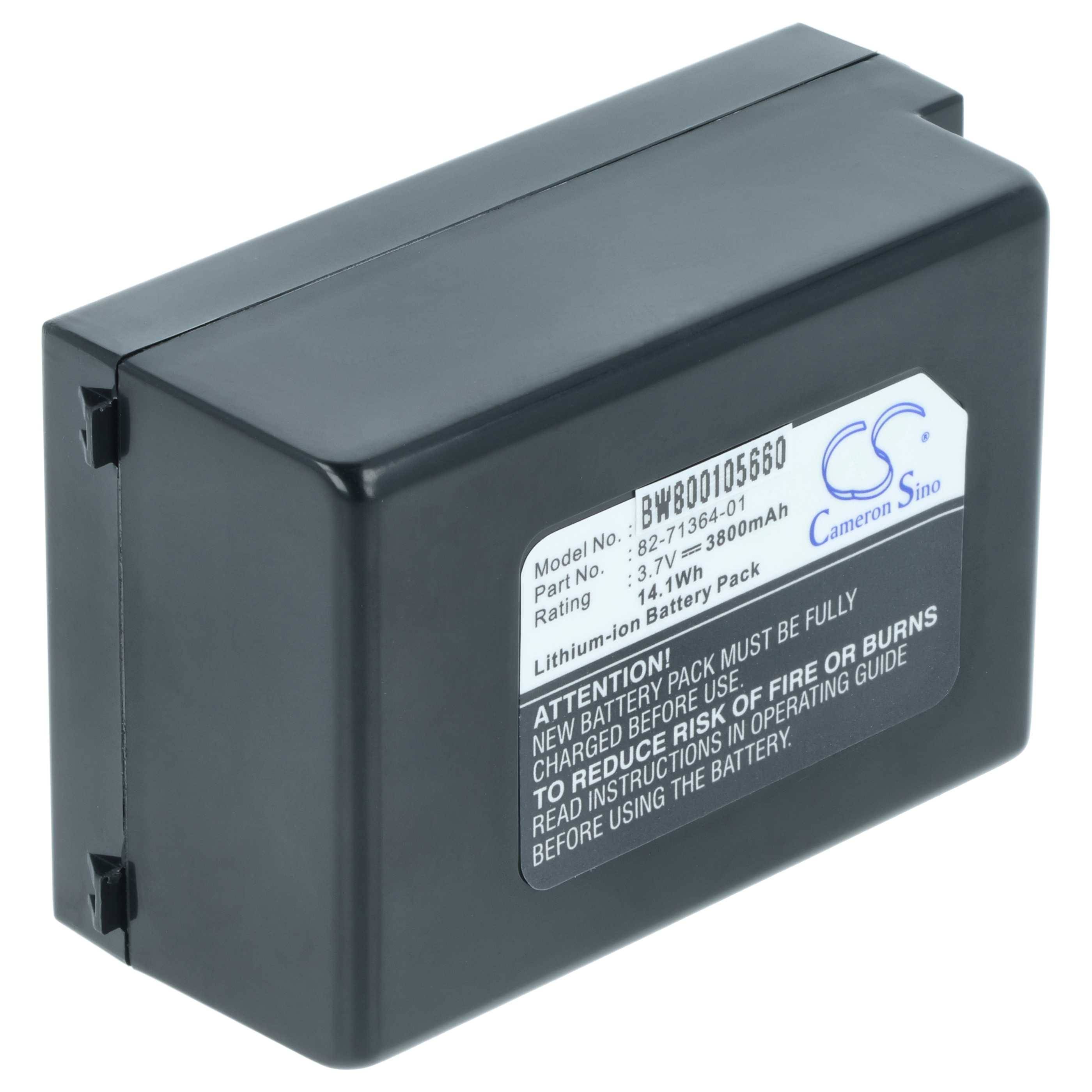 Schwarzer Lithium-Ionen-Akkupack mit der Beschriftung 