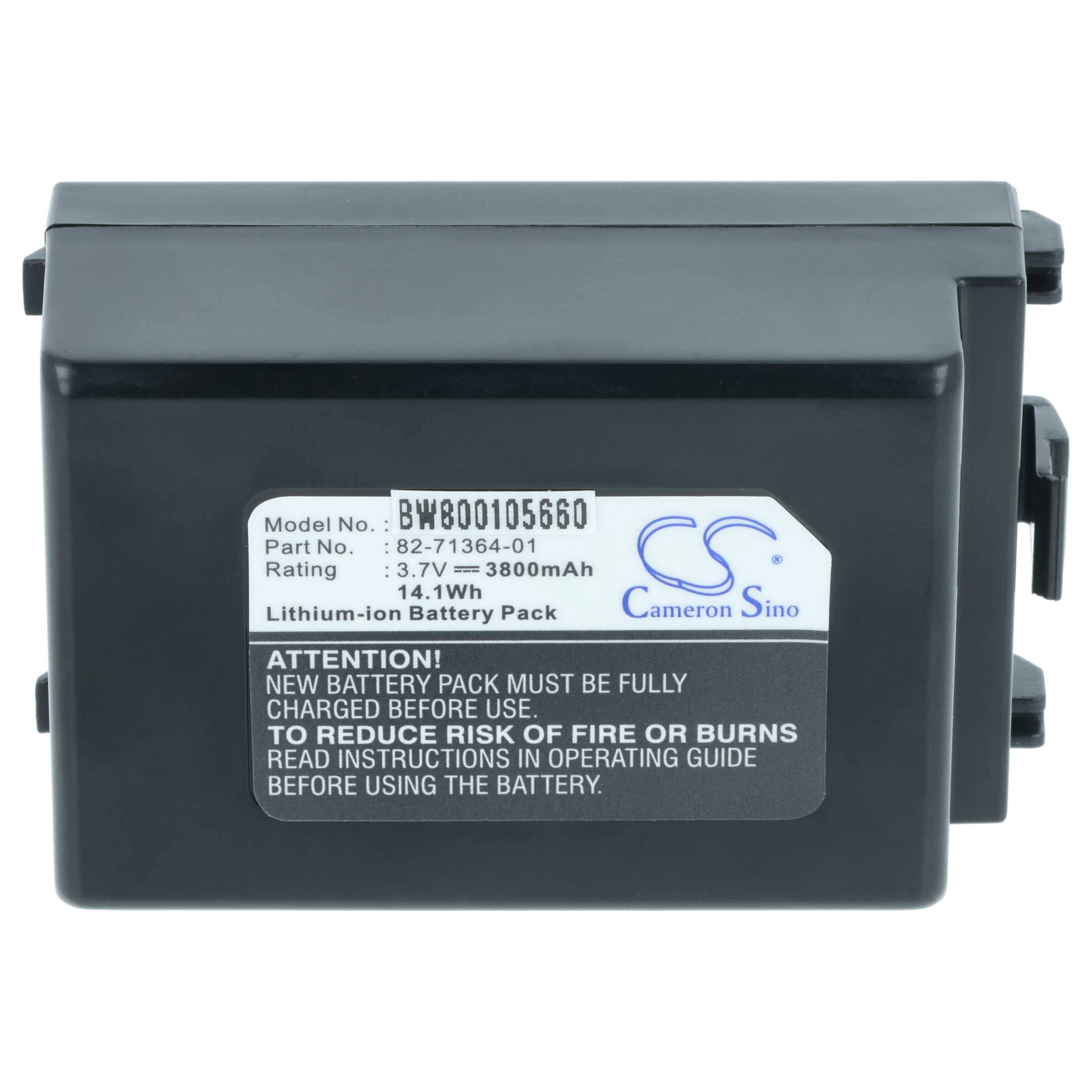 Rechteckiger Lithium-Ionen-Akkupack mit Beschriftung 