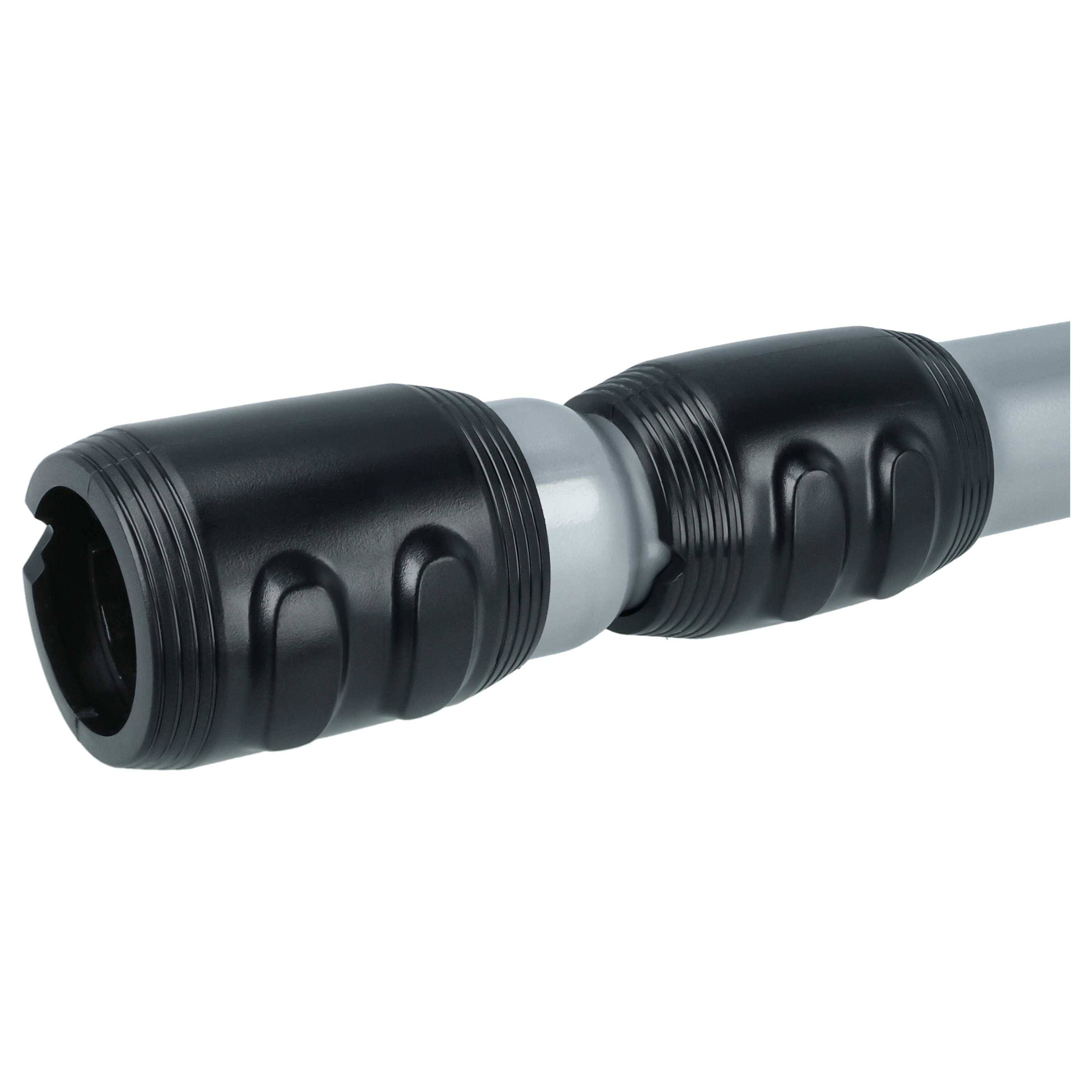 vhbw 2x Staubsaugerohr kompatibel mit Philips PowerPro Ultimate FC9912 | FC9919/09 Staubsauger - 35 mm Anschluss, 56 - 86,5 cm lang Schwarz Silber