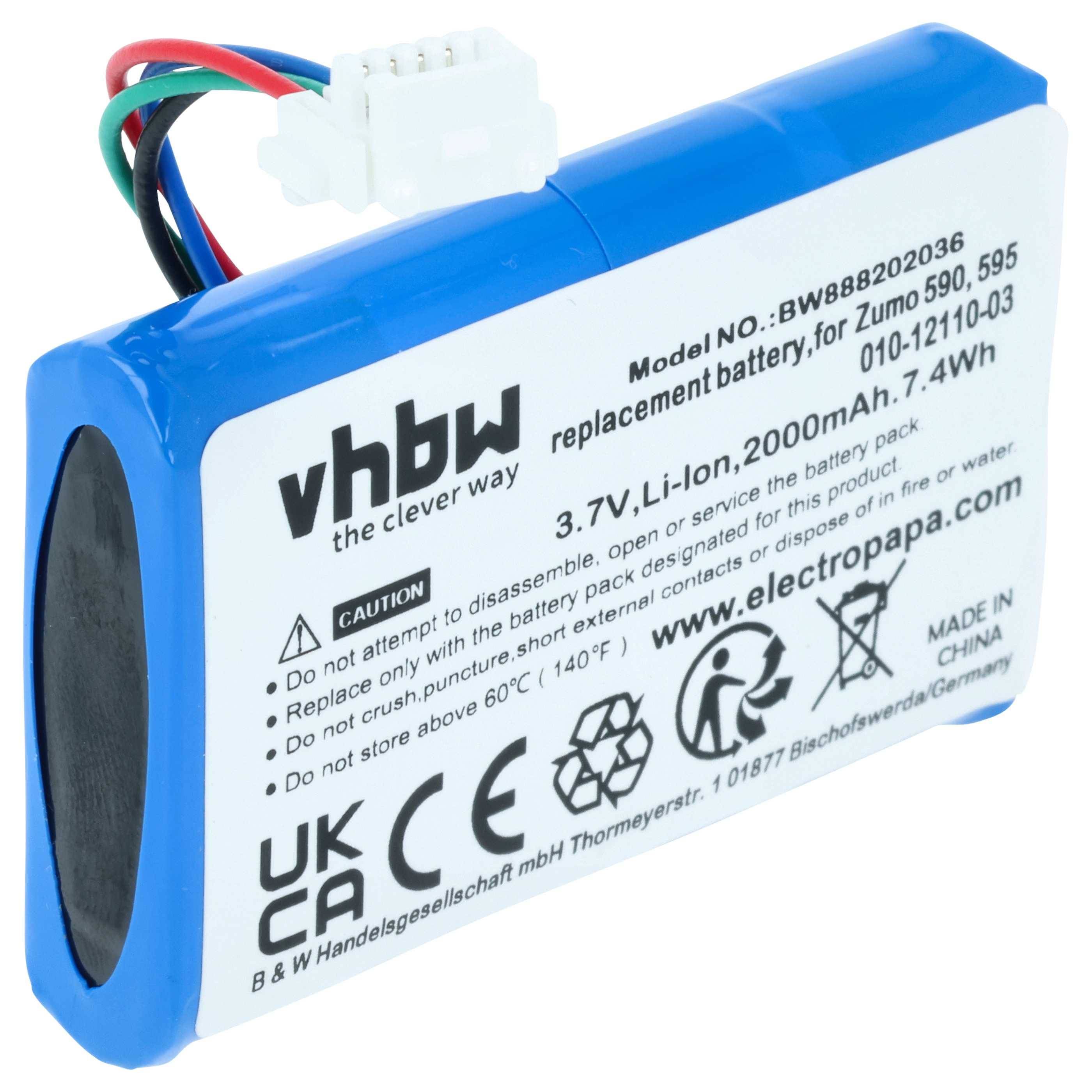 Eine blaue Lithium-Ionen-Batterie mit der Beschriftung 