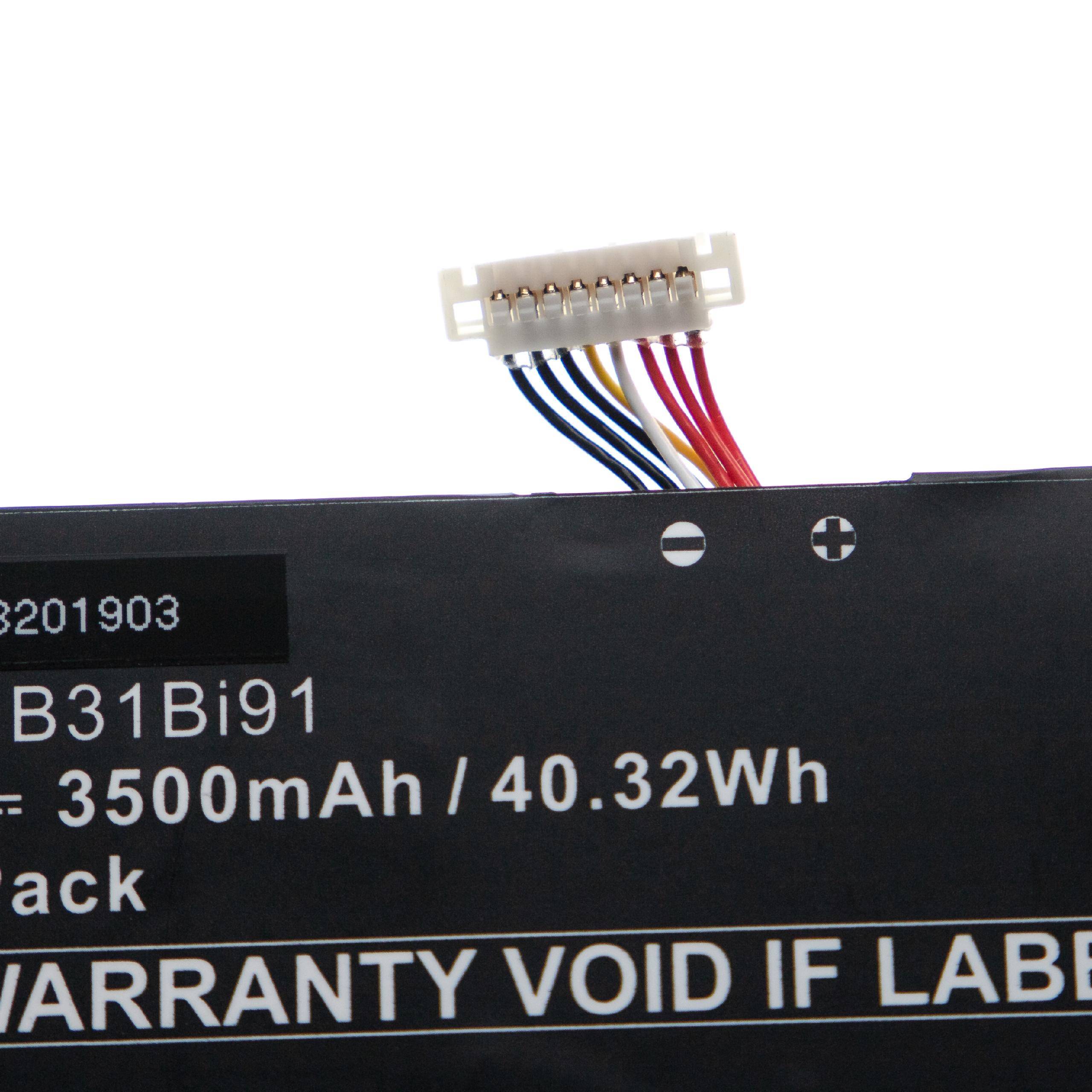 vhbw Akku kompatibel mit Asus VivoBook R422UF, P1410UF, S4100V, S14, K501U, F411UF, A411UF, 411UN Notebook (3500 mAh, 11,52 V, Li-Ion)