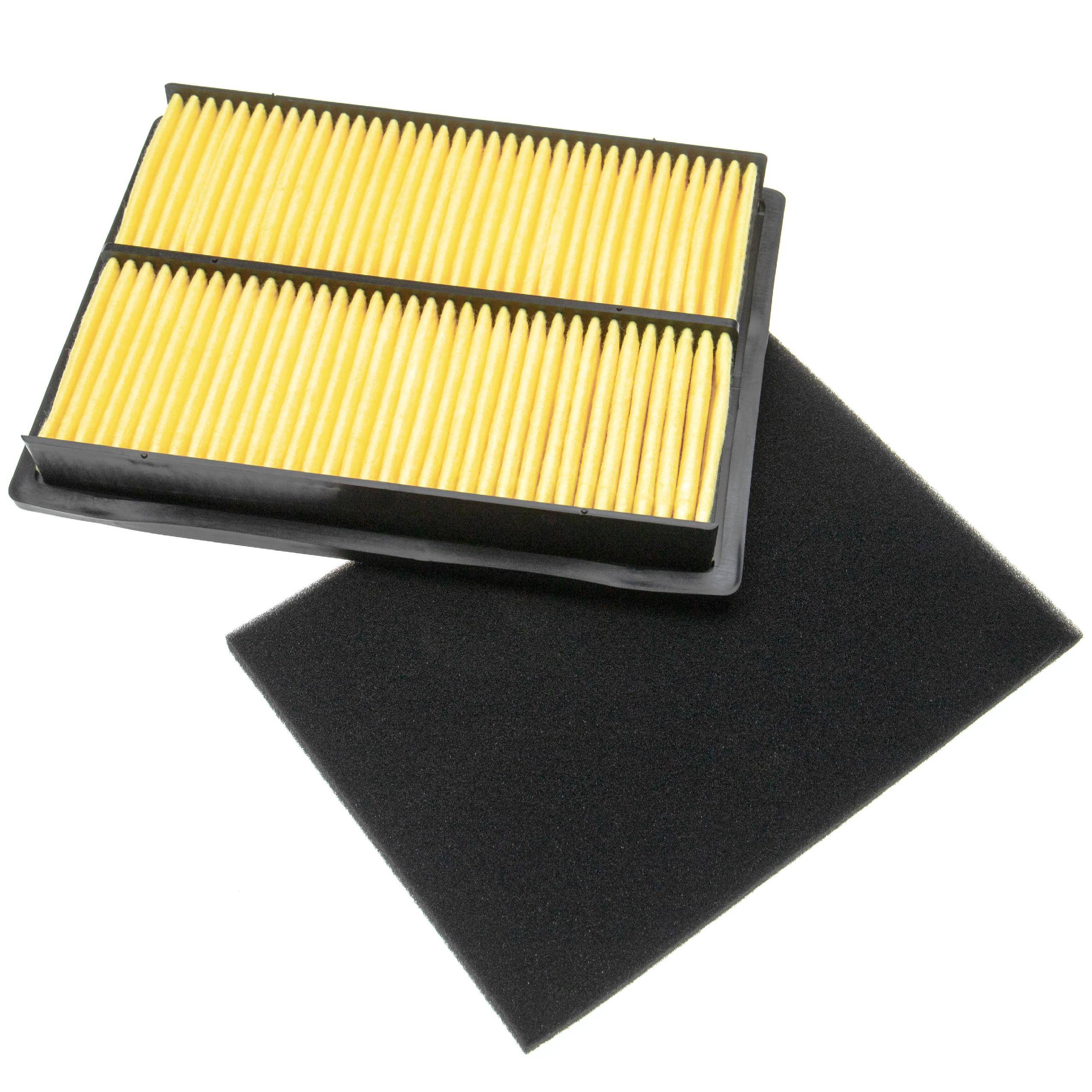 vhbw 1x Vorfilter, 1x Luftfilter kompatibel mit Honda GXV610K1, GX670R, GX620R1, GX620U1, GX670, GX670U Rasentraktor - 2-tlg. Filter-Set
