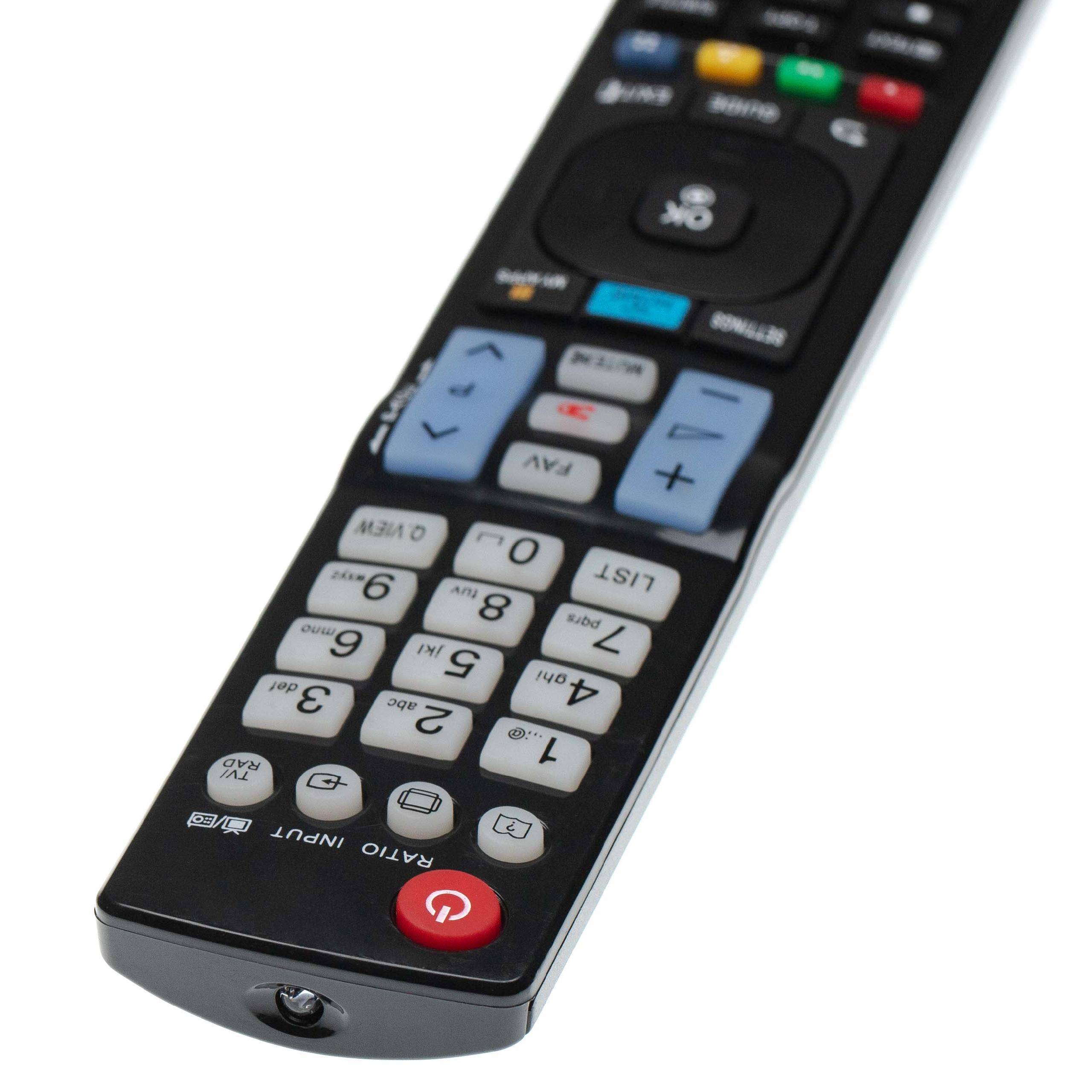 vhbw Fernbedienung kompatibel mit LG 32LM6200, 37LN540B, 32LN5400, 42LM6410, 42LM6200, 32LM6400, 32LM6410 Fernseher, TV - Ersatzfernbedienung