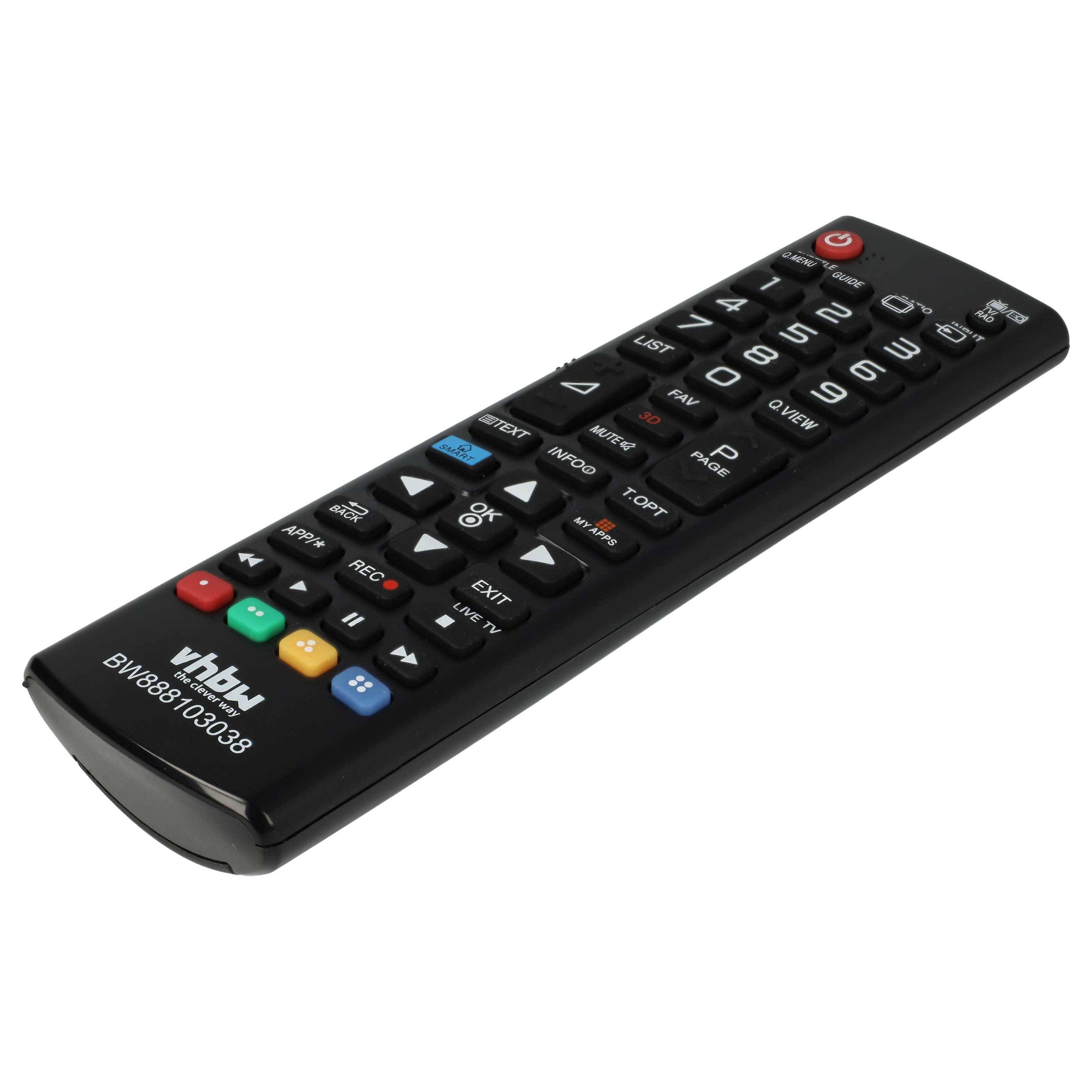 vhbw Fernbedienung kompatibel mit LG 55UH625, 55UH6157, 55UH6159, 55UH605V, 55UH615, 55LY540S, 55UH605 Fernseher, TV - Ersatzfernbedienung