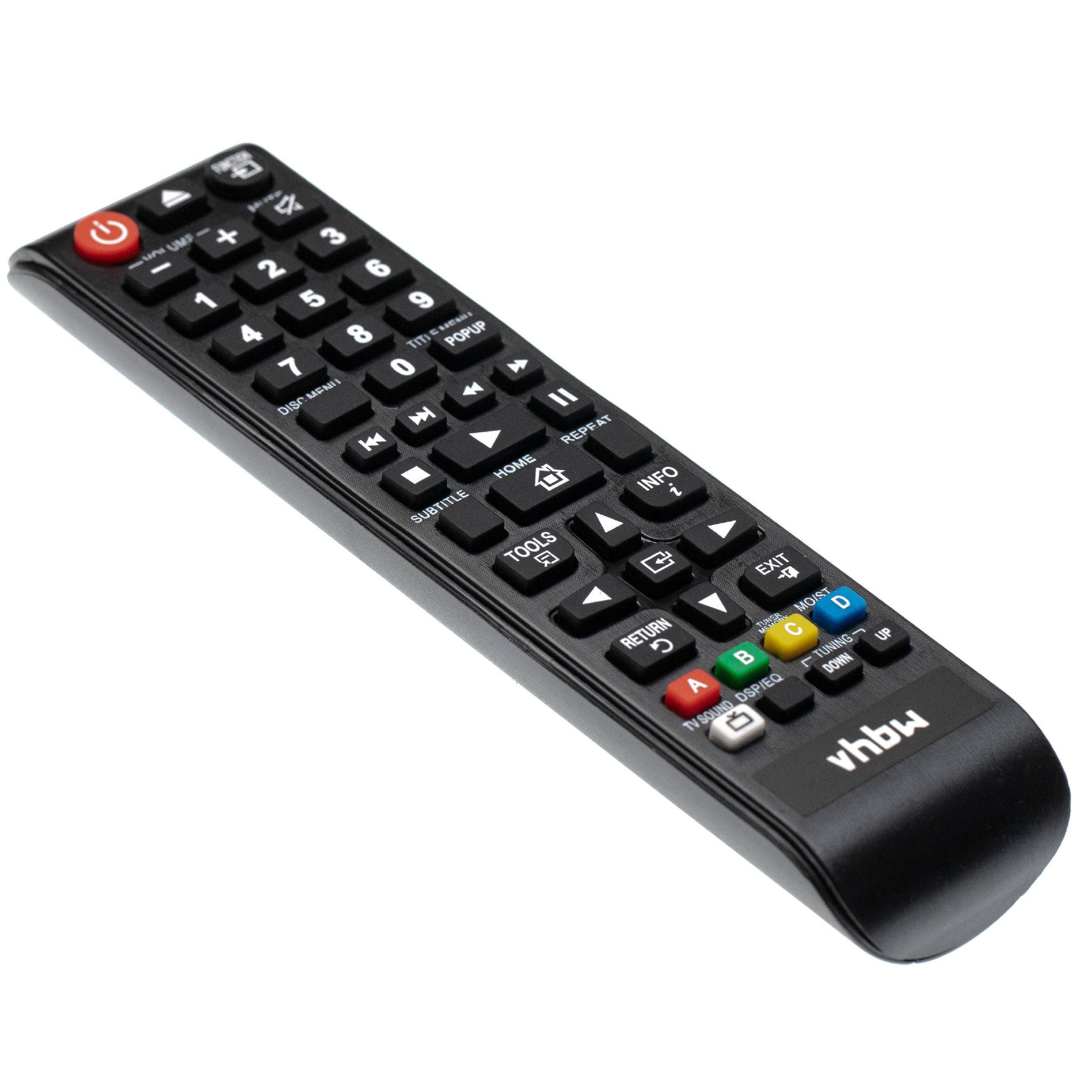vhbw Fernbedienung kompatibel mit Samsung HT-H4500/ZA, HT-H4500, HT-H5500W, HT-FM45, HT-F4500 Blu-Ray Disc Player - Ersatzfernbedienung