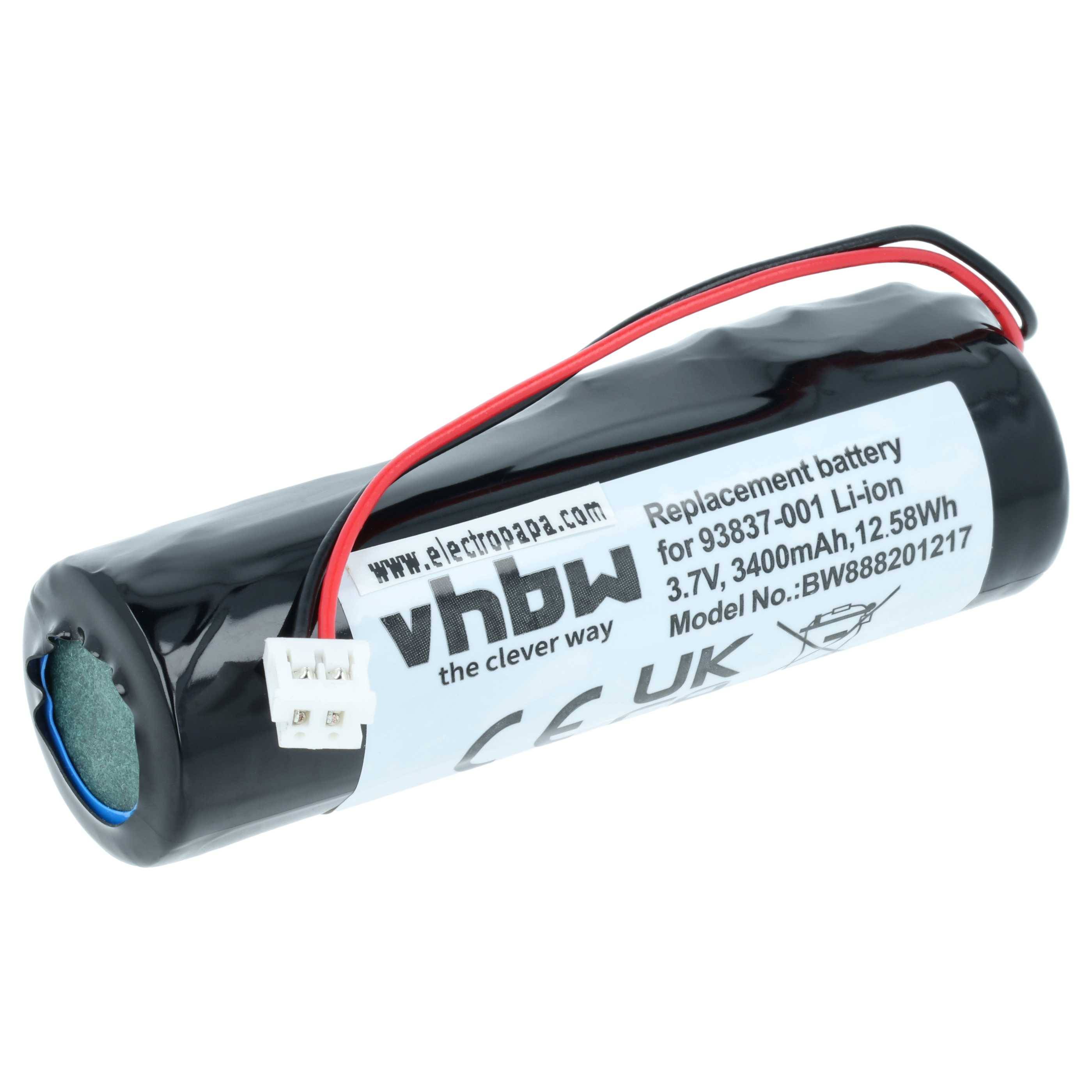 vhbw Akku Ersatz für Wahl 93837-001, 93837-200 für Rasierer Haarschneider (3400mAh, 3,7V, Li-Ion)