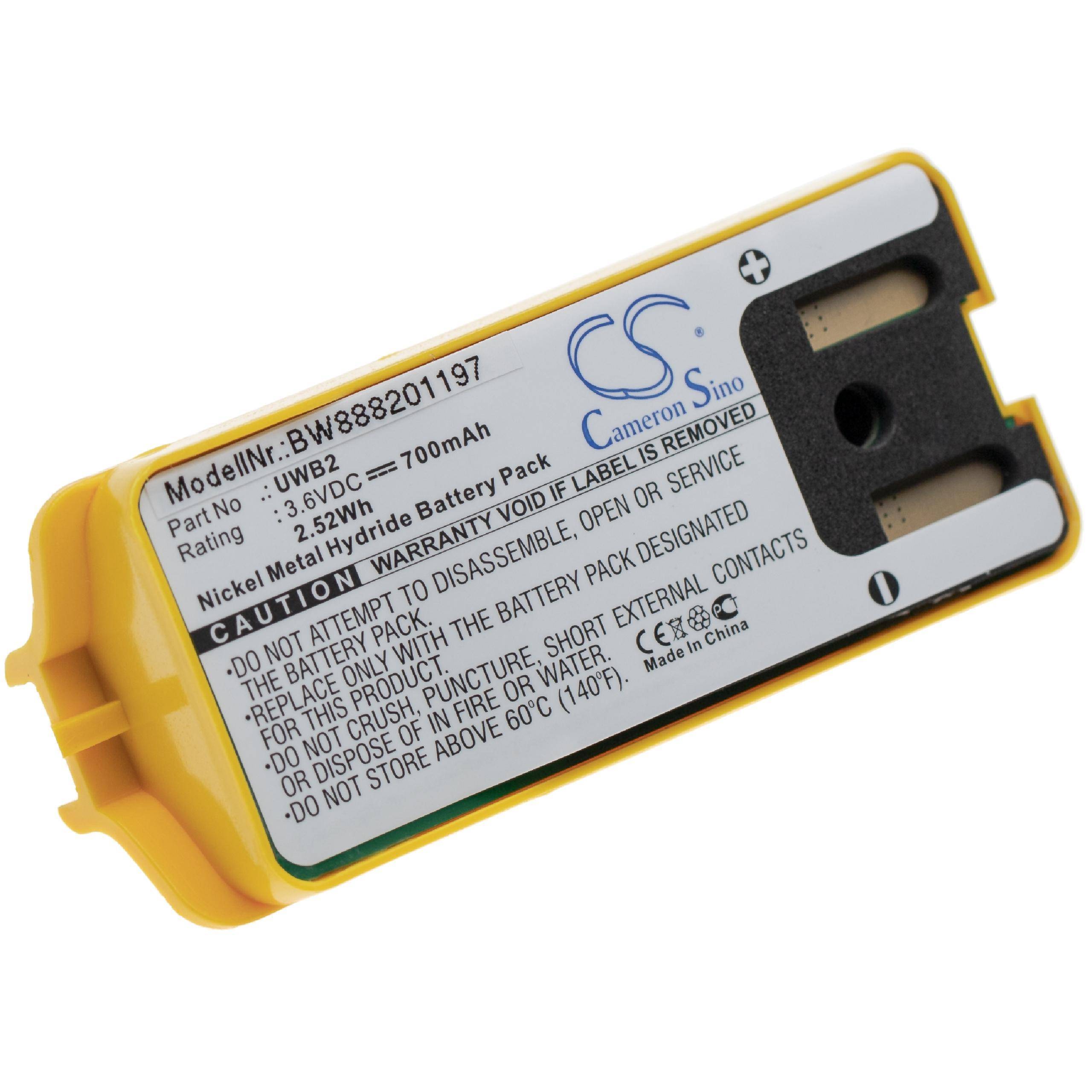 vhbw 1x Akku Ersatz für JAY UDB2 für Funkgerät, Walkie Talkie (700 mAh, 3,6 V, NiMH)