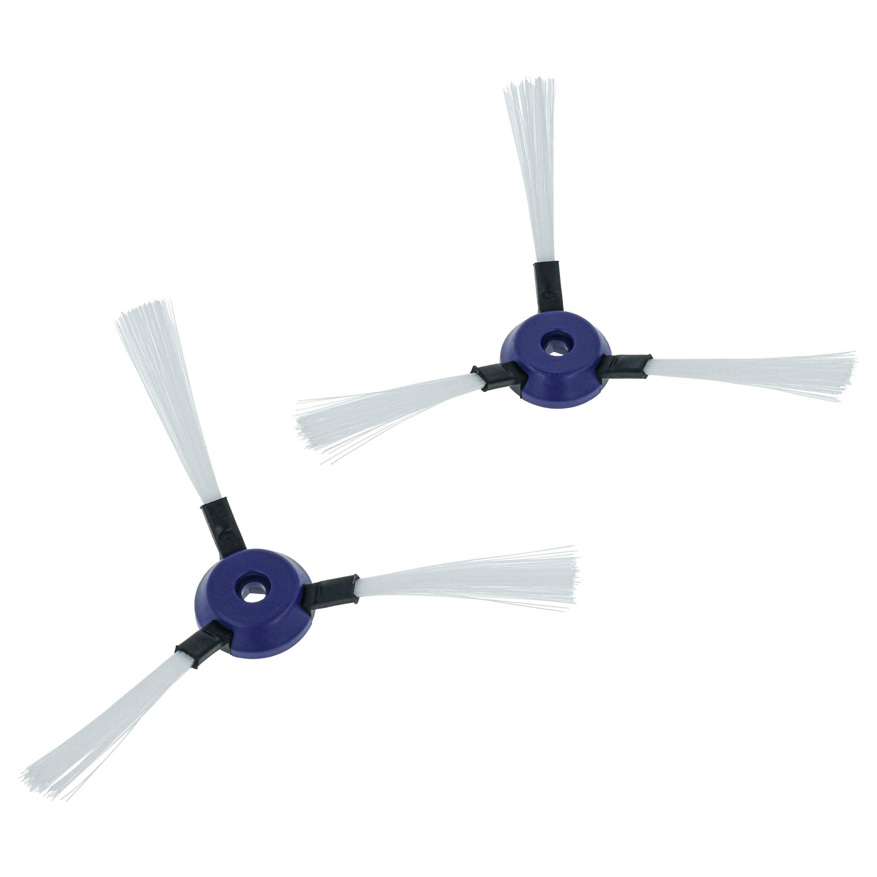 vhbw 2x Seitenbürste kompatibel mit Rowenta Smart Force Extreme RR7157, RR7157WH Saugroboter - Reinigungsbürsten Set, schwarz / weiß / blau