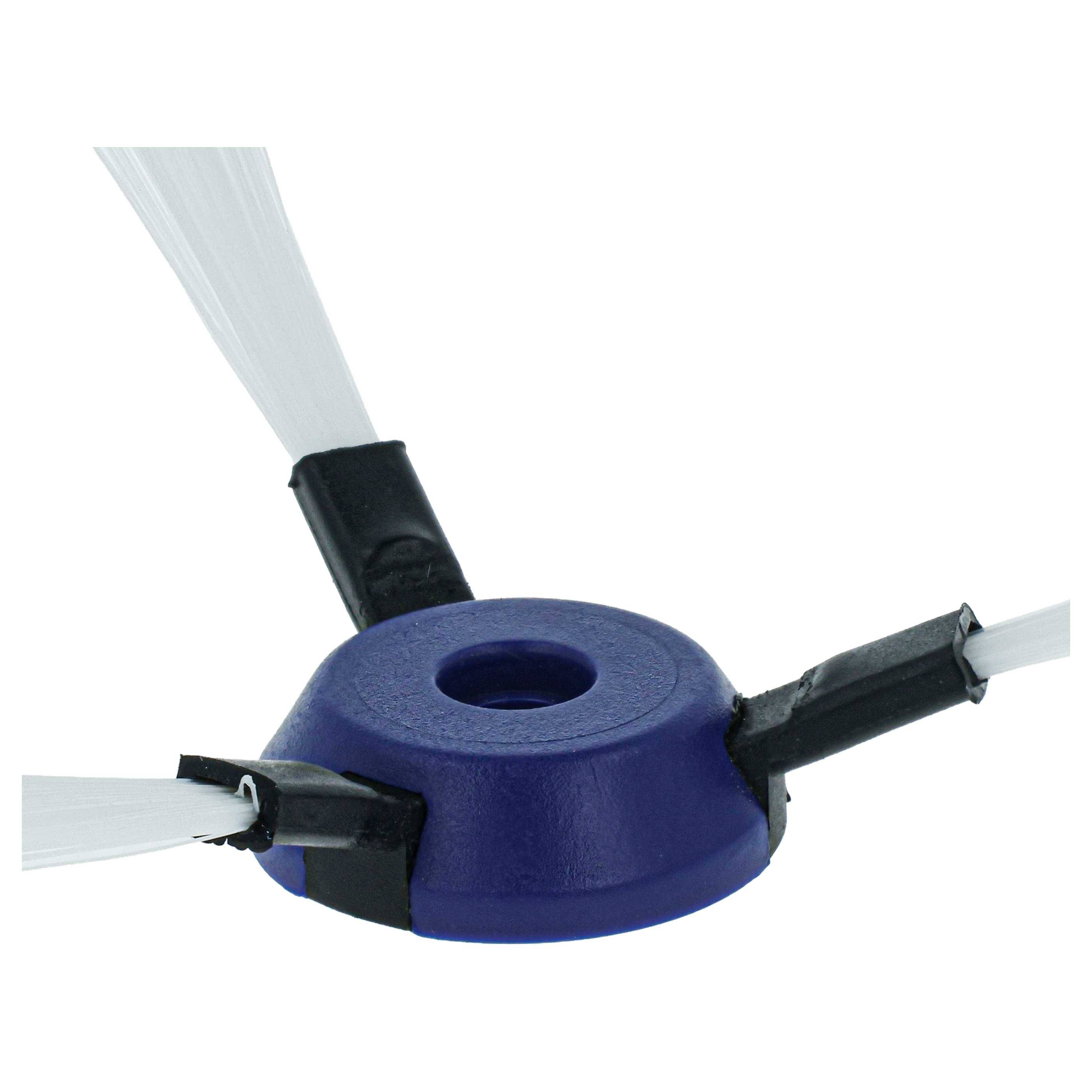 vhbw 2x Seitenbürste kompatibel mit Rowenta Smart Force Extreme RR7157, RR7157WH Saugroboter - Reinigungsbürsten Set, schwarz / weiß / blau