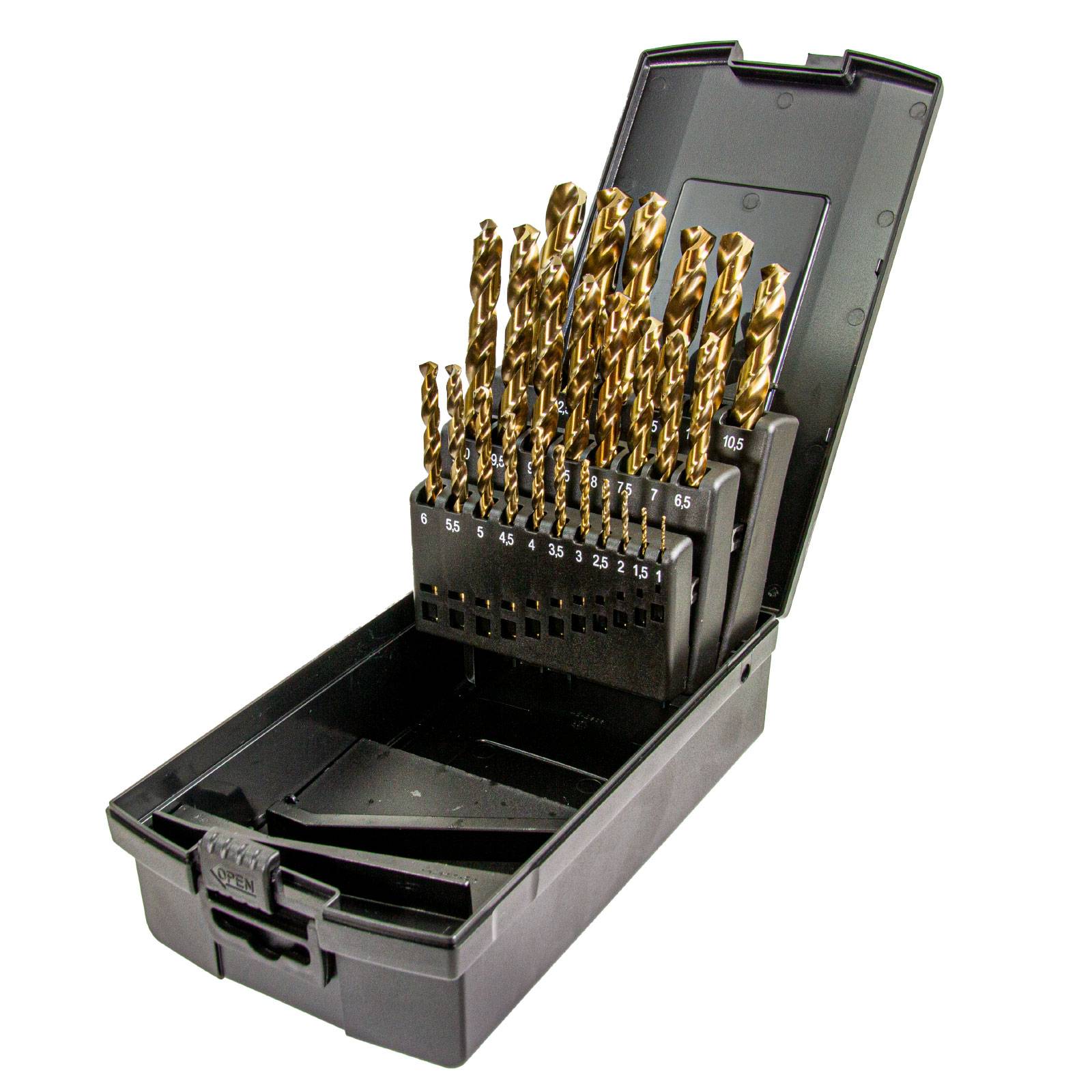 Ruko Terrax Spiralbohrer Metallbohrer-Satz 25 tlg. 1-13 mm, HSSE-Co 5, DIN 338, Typ VA