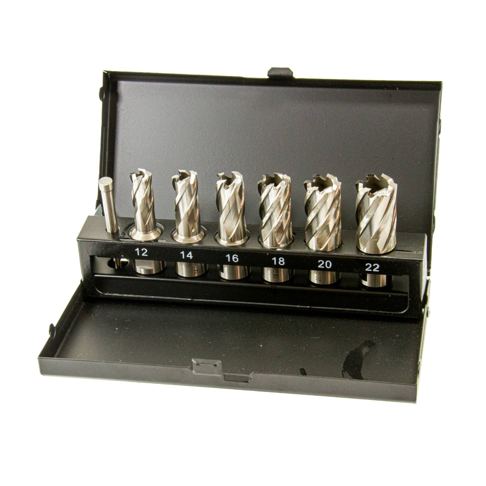 Ruko Terrax Kernbohrer Satz HSS 7 tlg. 12 - 22 mm, Weldonschaft, A108820