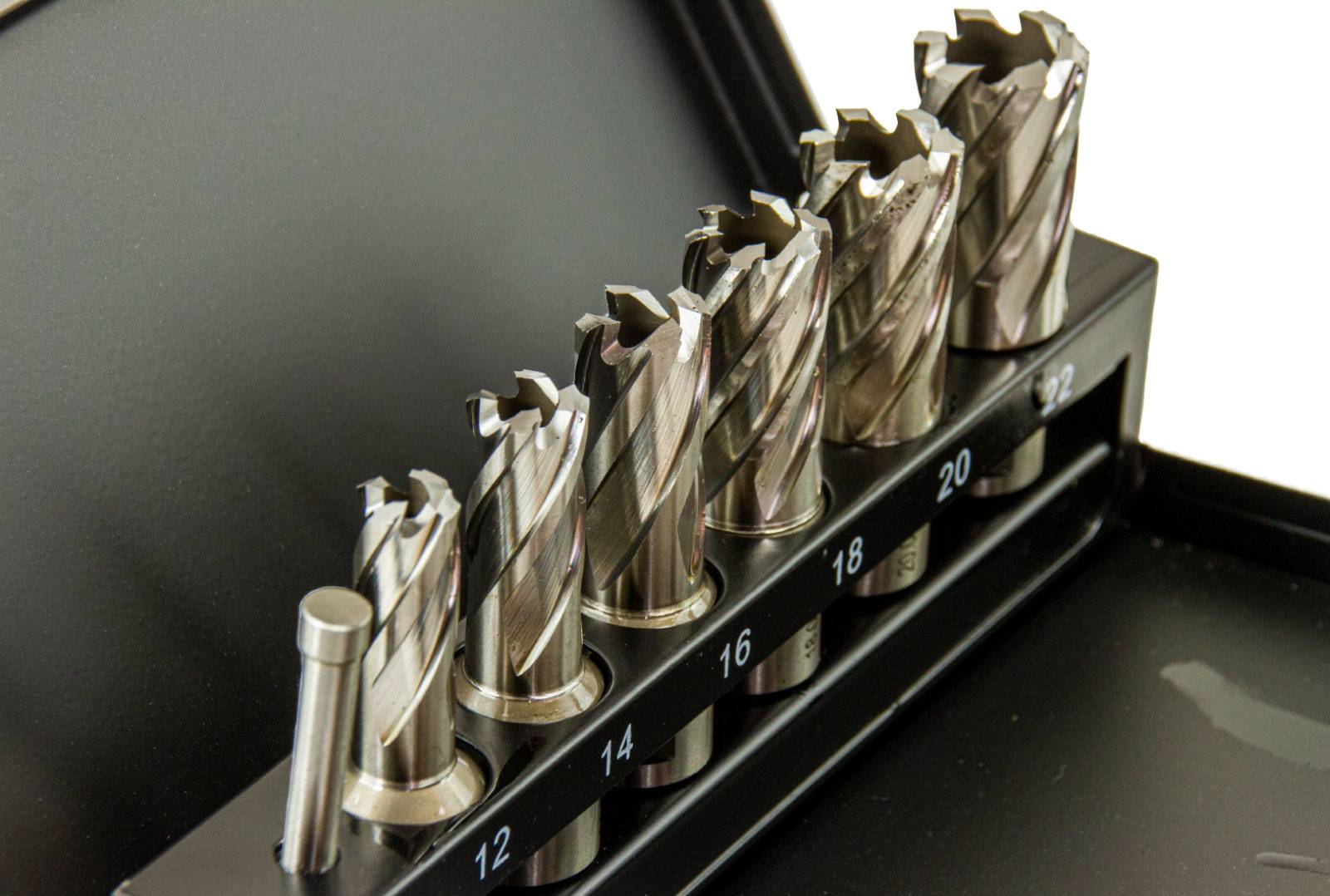 Ruko Terrax Kernbohrer Satz HSS 7 tlg. 12 - 22 mm, Weldonschaft, A108820