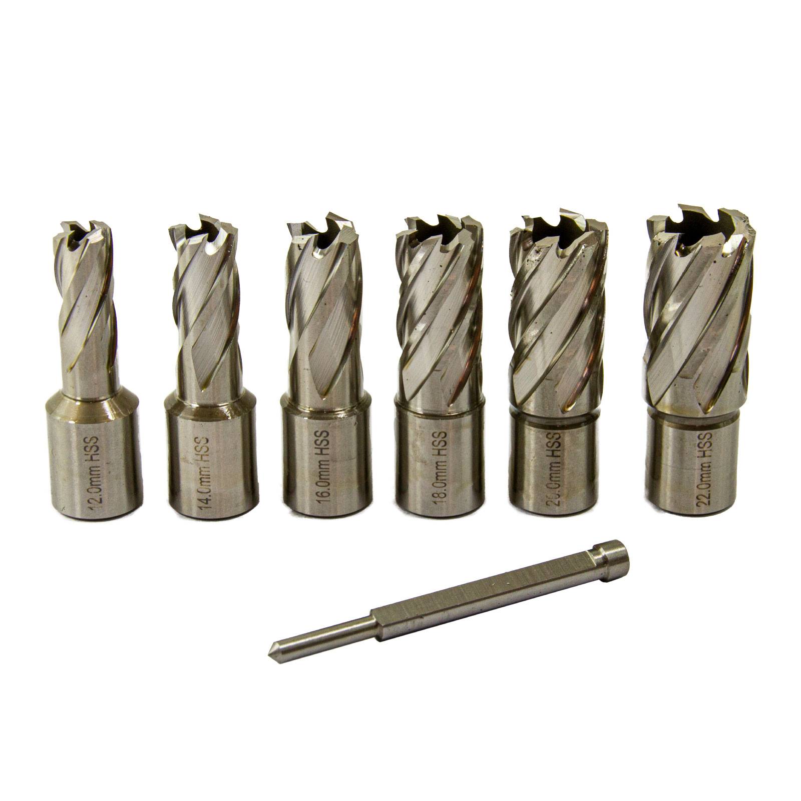 Ruko Terrax Kernbohrer Satz HSS 7 tlg. 12 - 22 mm, Weldonschaft, A108820