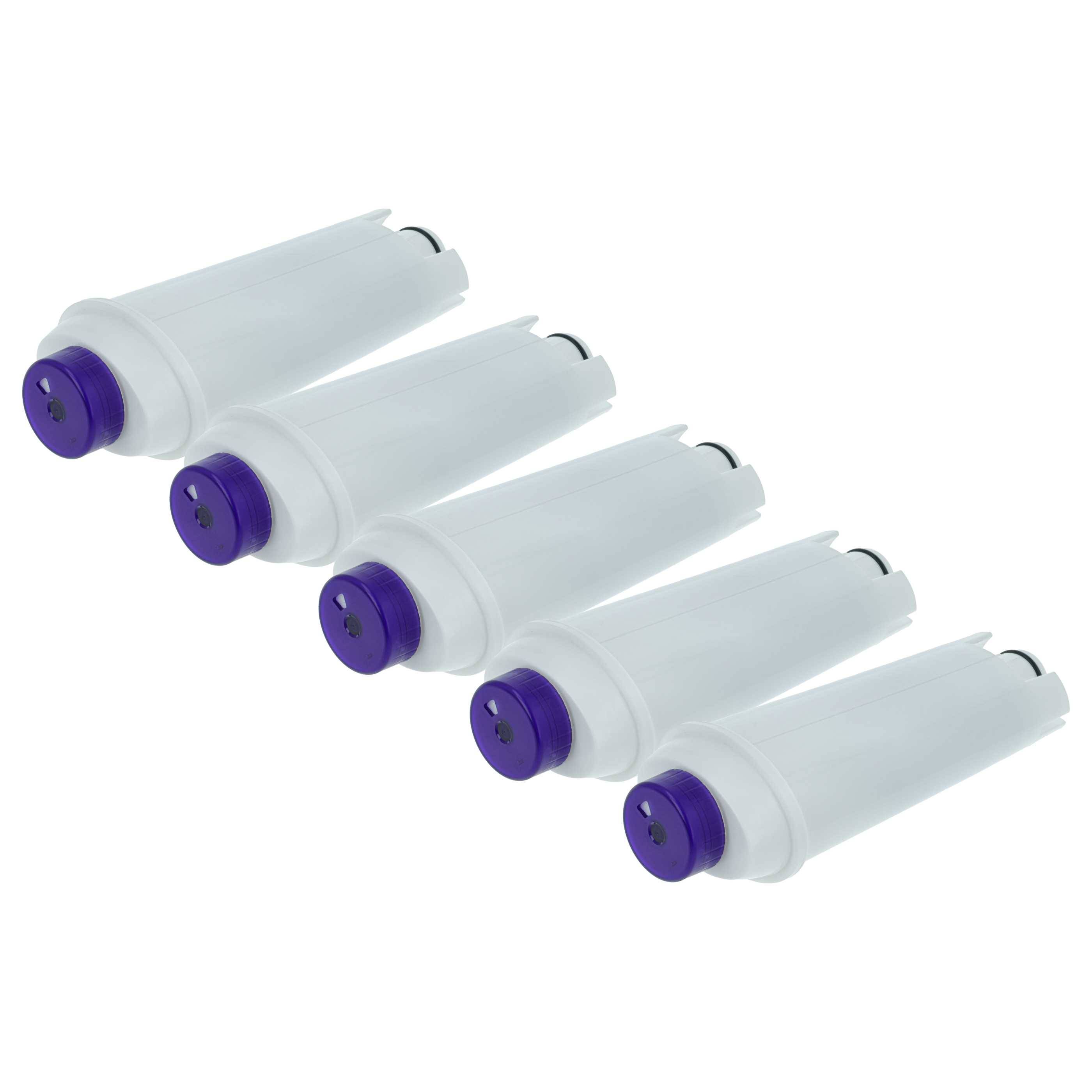 vhbw 5x Wasserfilter Filter kompatibel mit DeLonghi ECAM 44.620.S, ECAM 28.465.MB Kaffeevollautomat, Espressomaschine Weiß
