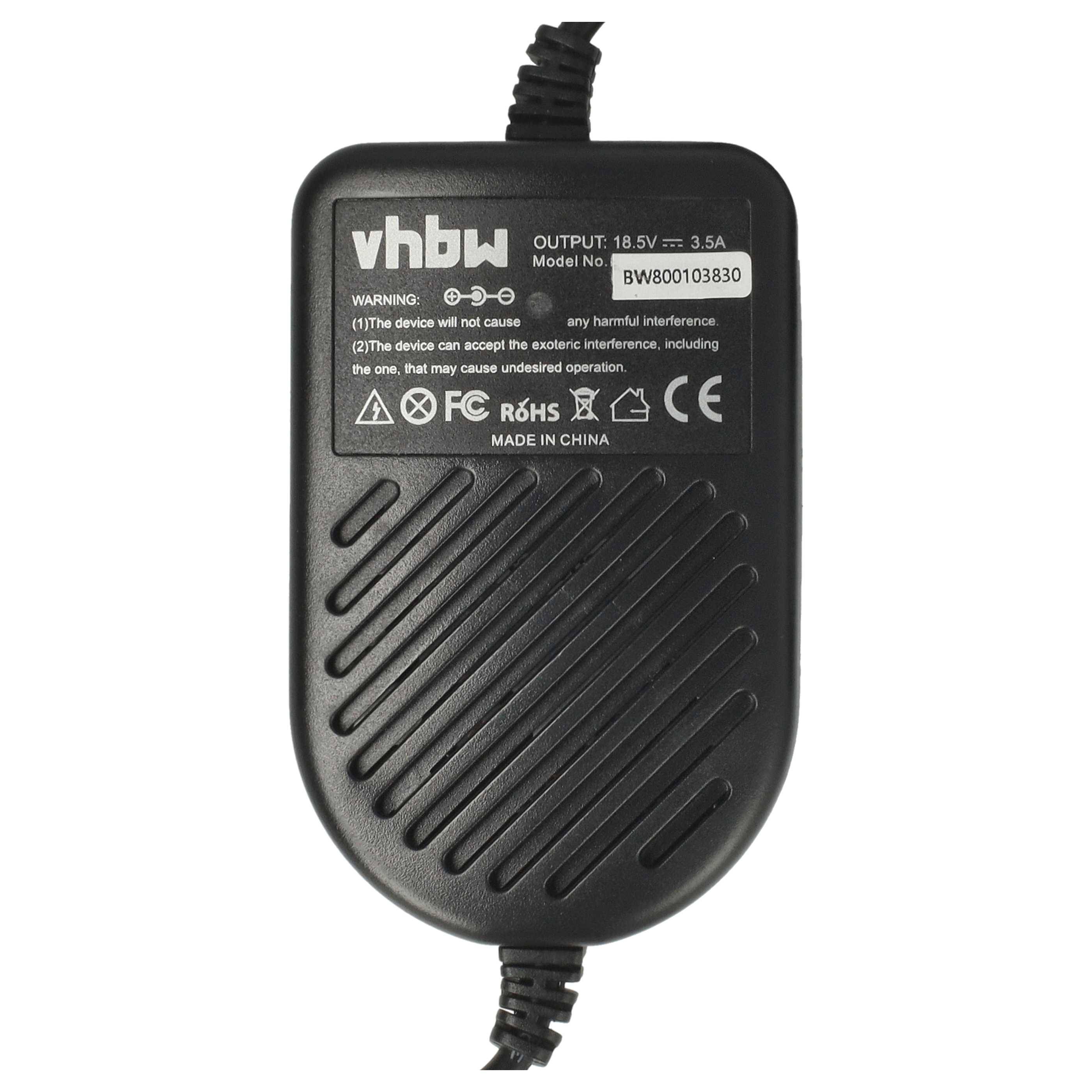 vhbw KFZ-Ladekabel kompatibel mit HP ProBook 6455b, 5320m, 6360b, 4740s, 5330m, 6460b, 6465b Notebook - 12V Ladegerät Schwarz 3,5 A