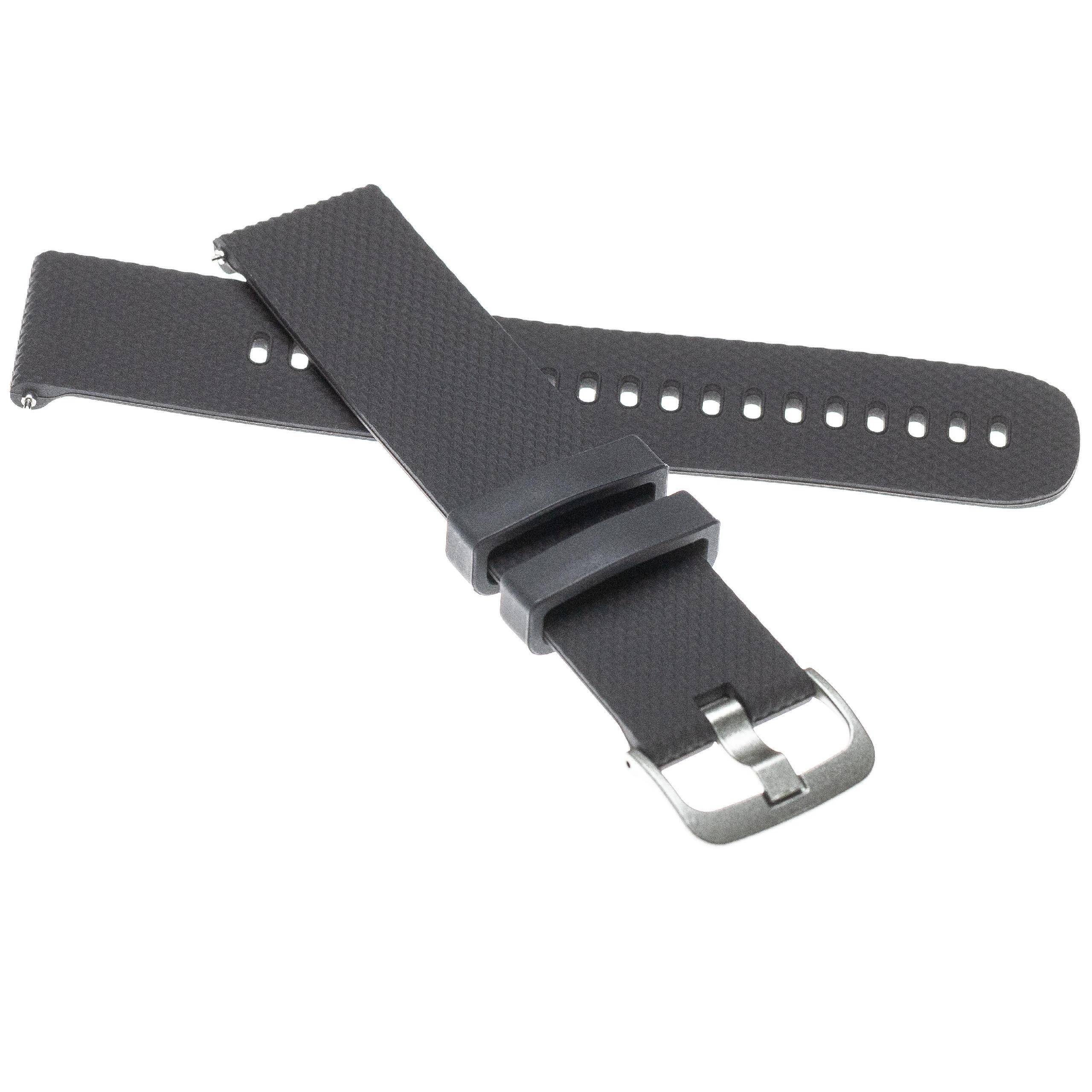 vhbw Ersatz Armband kompatibel mit Polar Vantage M Fitnessuhr, Smartwatch - 11,5 + 10,5 cm Silikon schwarz