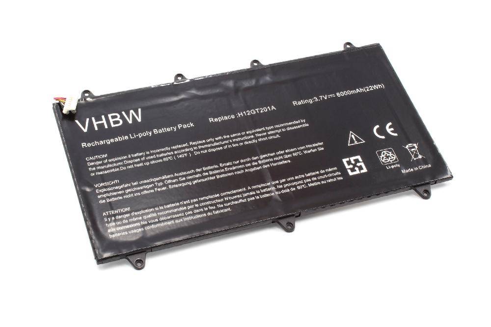 vhbw Akku kompatibel mit Lenovo IdeaPad A2109, A2109 9", A2109A, A2109A-F Tablet Pad (6000mAh, 3,7V, Li-Polymer)