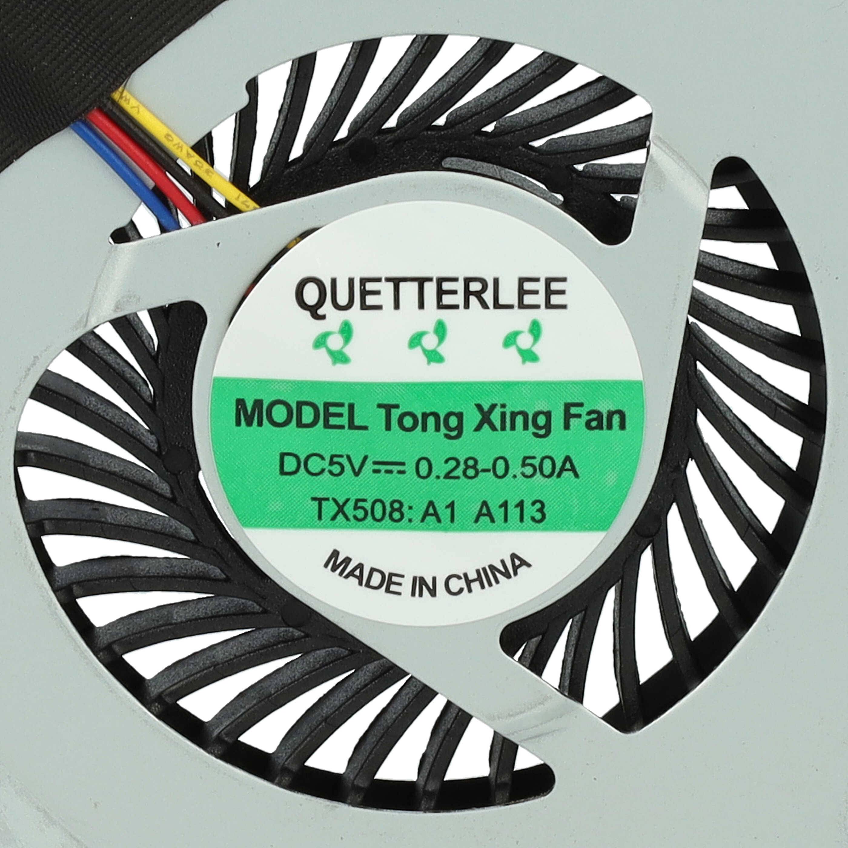 vhbw CPU / GPU Lüfter kompatibel mit Asus A43, A43SK, A84, K43X, A53, A53S, K43, K43S, K43SJ, K53 Notebook Laptop, mit 4-Pin-Stecker