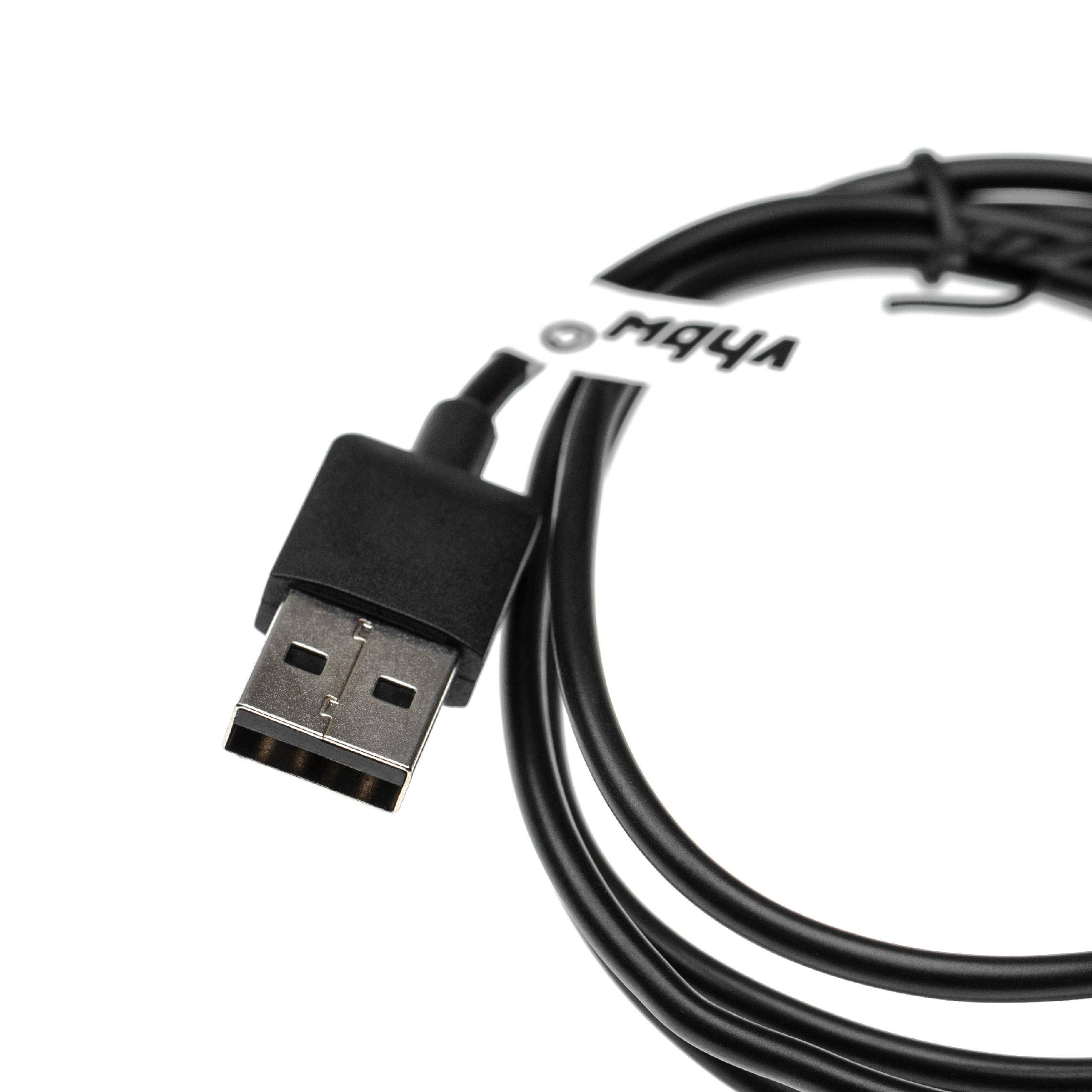 vhbw USB Ladekabel kompatibel mit Garmin D2 Charlie Smartwatch | Ladestation Schwarz, 100 cm