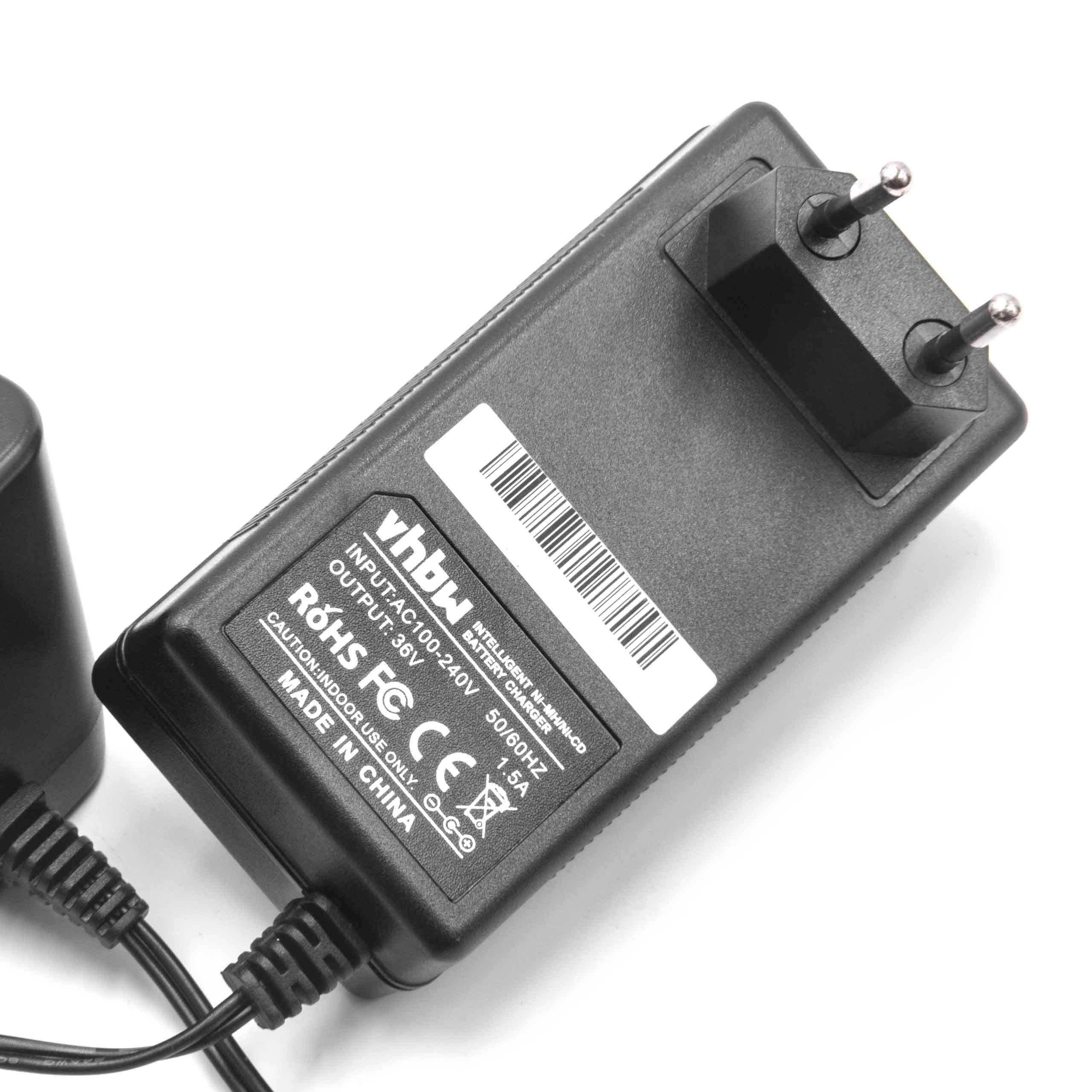 vhbw Ladegerät kompatibel mit Würth Ass96m, Ass96-M, Asb 96 P2, Asb96p2, Ass 96m, Asb 96-P2, Asb96-P2, Asb 96p2 Werkzeug Akkus, 36V