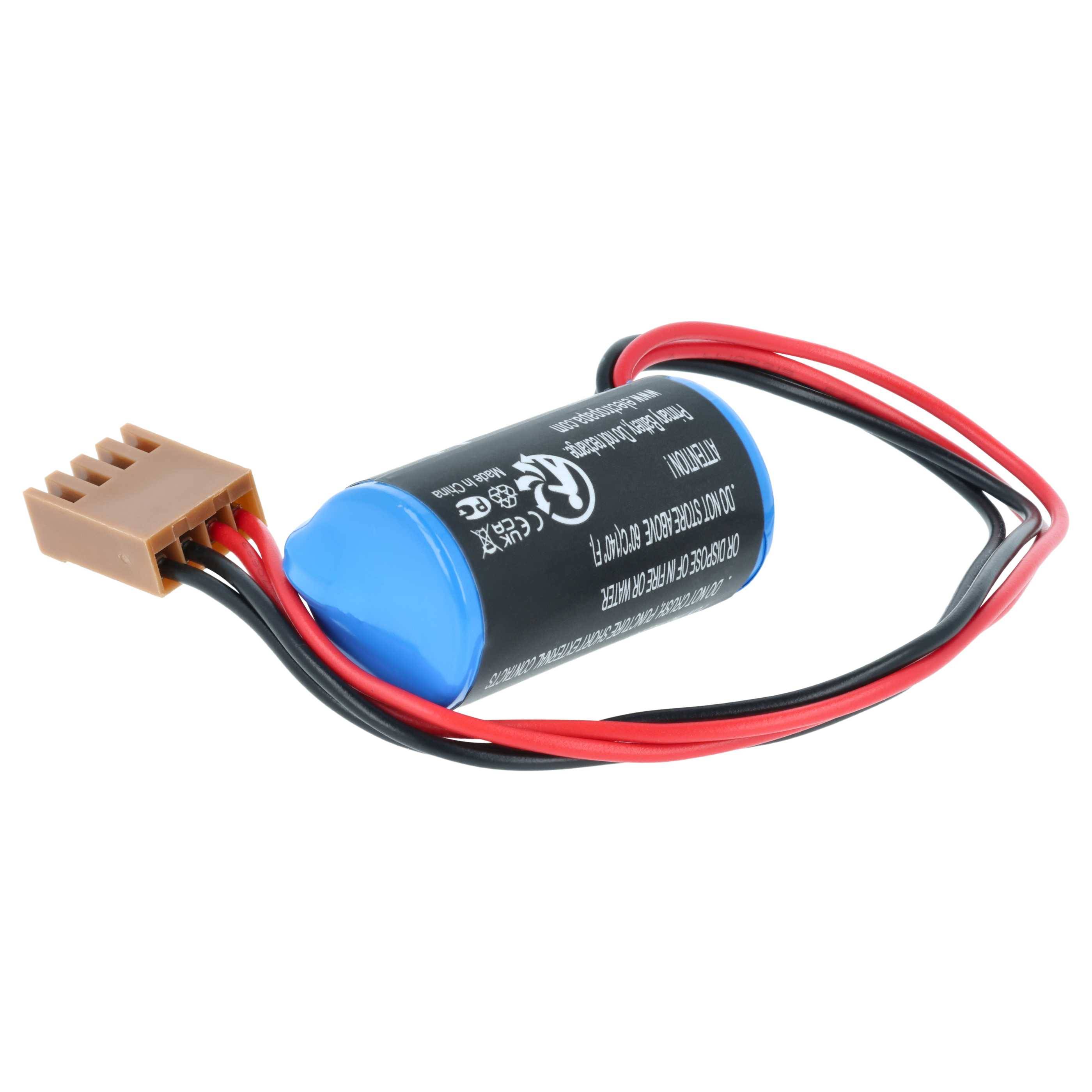vhbw 2x Batterie kompatibel mit Omron C60P, C60K, CQM1, C60PF, CV1M, CV1000, CV500 PLC Programmable Logic Controller (1700 mAh, 3,6 V, Li-SOCl2)