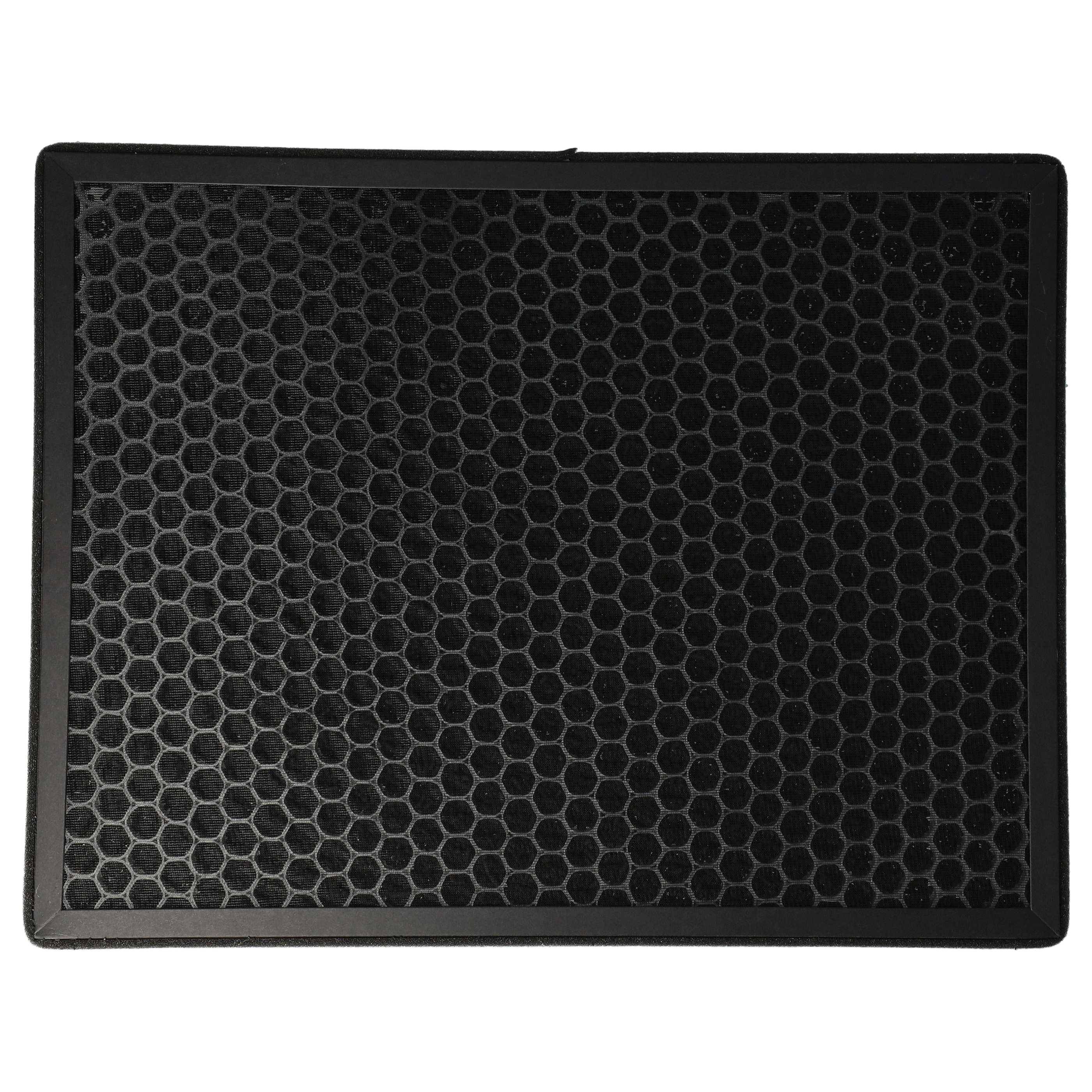 vhbw 4x Aktivkohlefilter kompatibel mit Philips AC1214, AC1215, AC1217, AC1217i, AC2729 Luftreiniger - Luftfilter Schwarz
