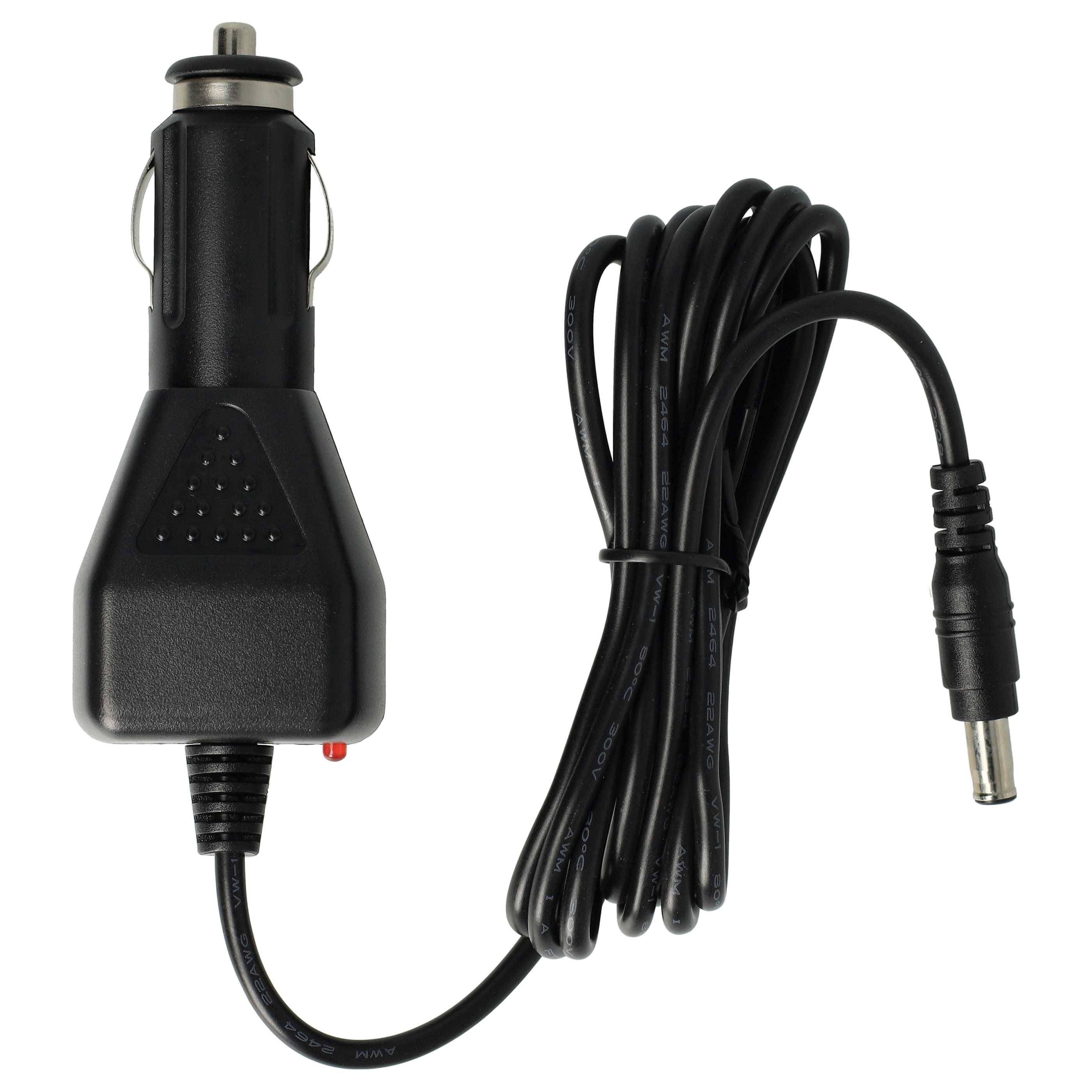 vhbw KFZ-Ladekabel kompatibel mit Samsung NP-SE11, NP-R700, NP-SA11, NS310, NP-RF510, NP-SA1B Notebook - 12V Ladegerät Schwarz 2,1 A