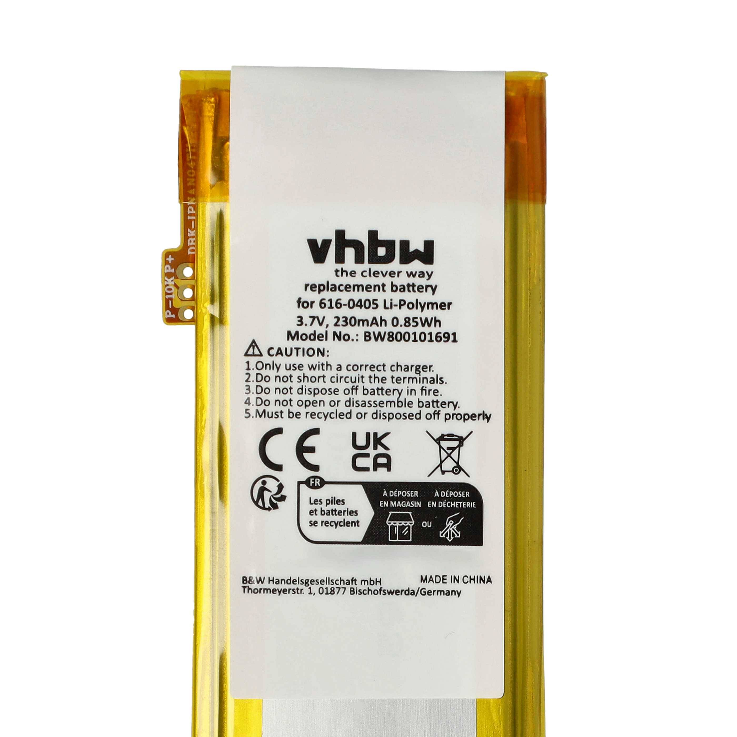 Lithium-Polymer-Ersatzbatteriepack mit Bezeichnung „vhbw