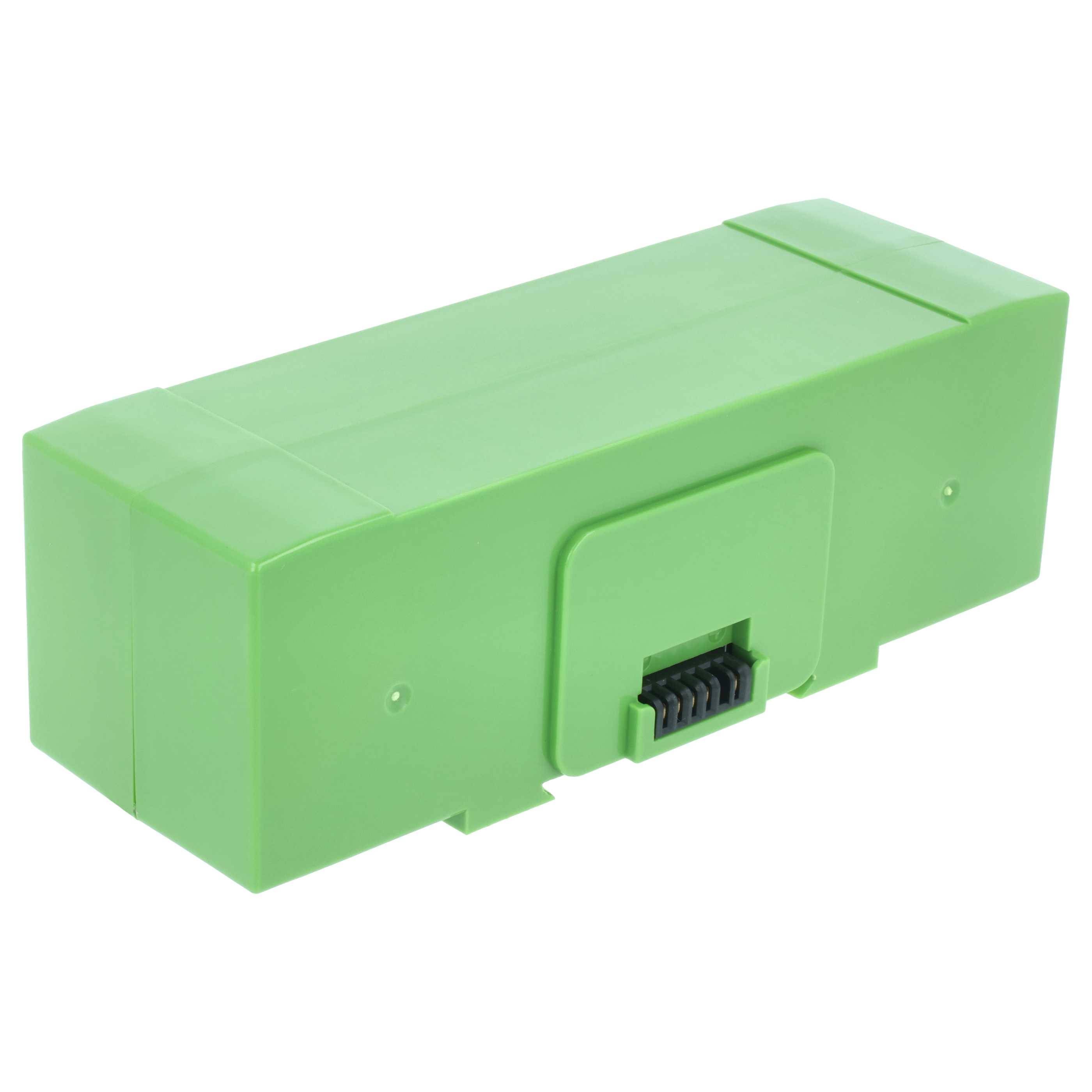 Ein grünes rechteckiges Batterieset mit einem Anschlussanschluss an der Seite.