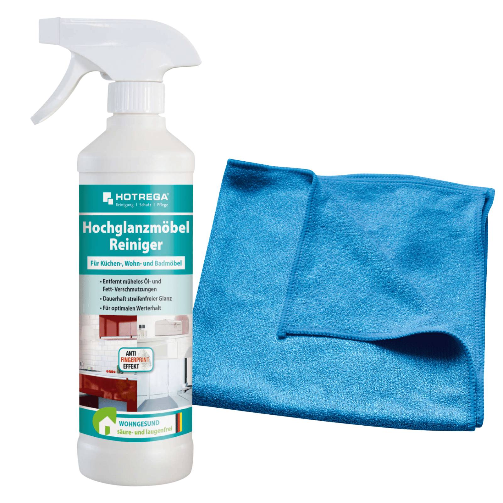 HOTREGA Hochglanzmöbel Reiniger Set 2-teilig