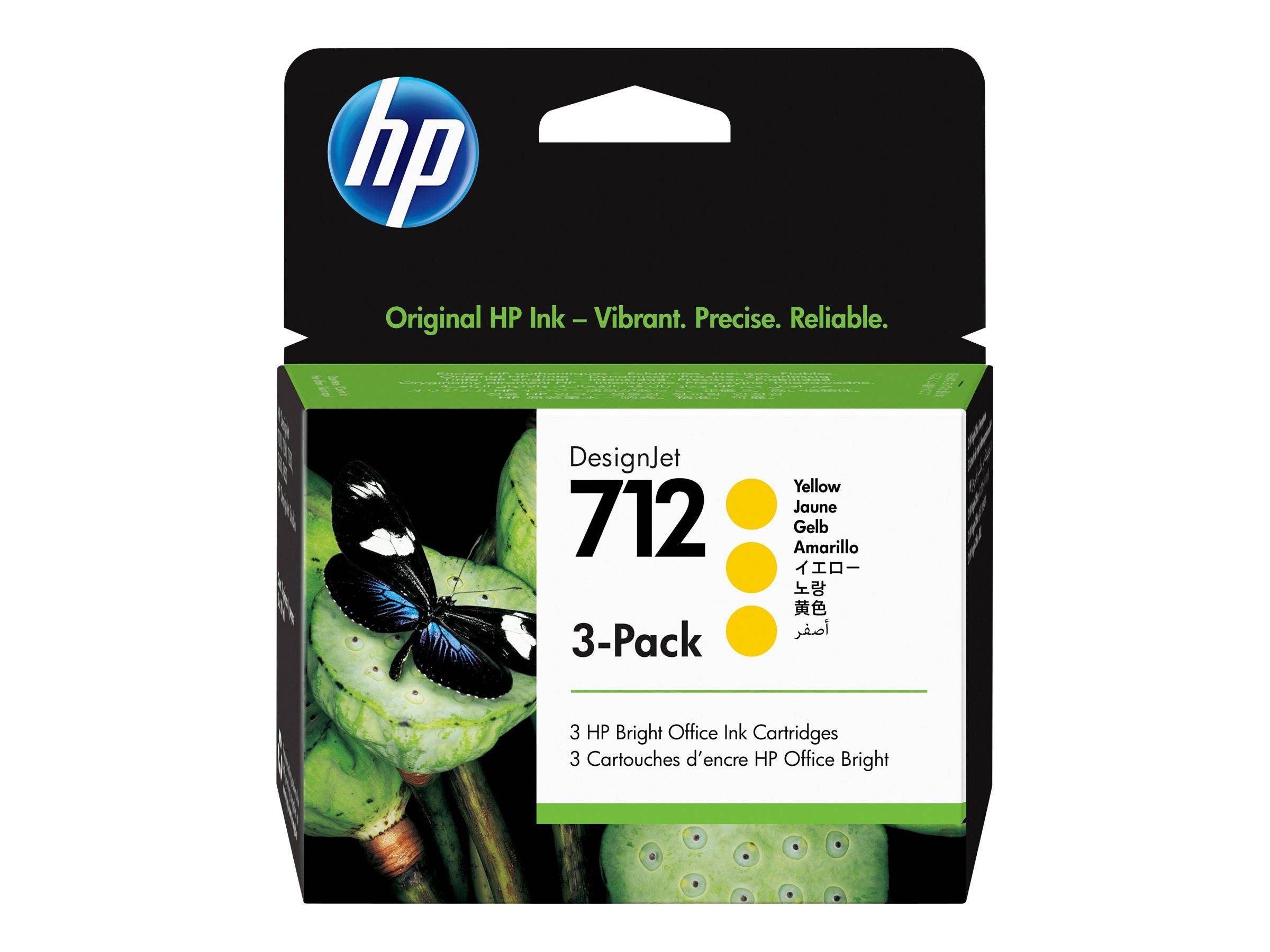 HP Druckerpatrone 712 Original 3er-Pack Gelb 3ED79A