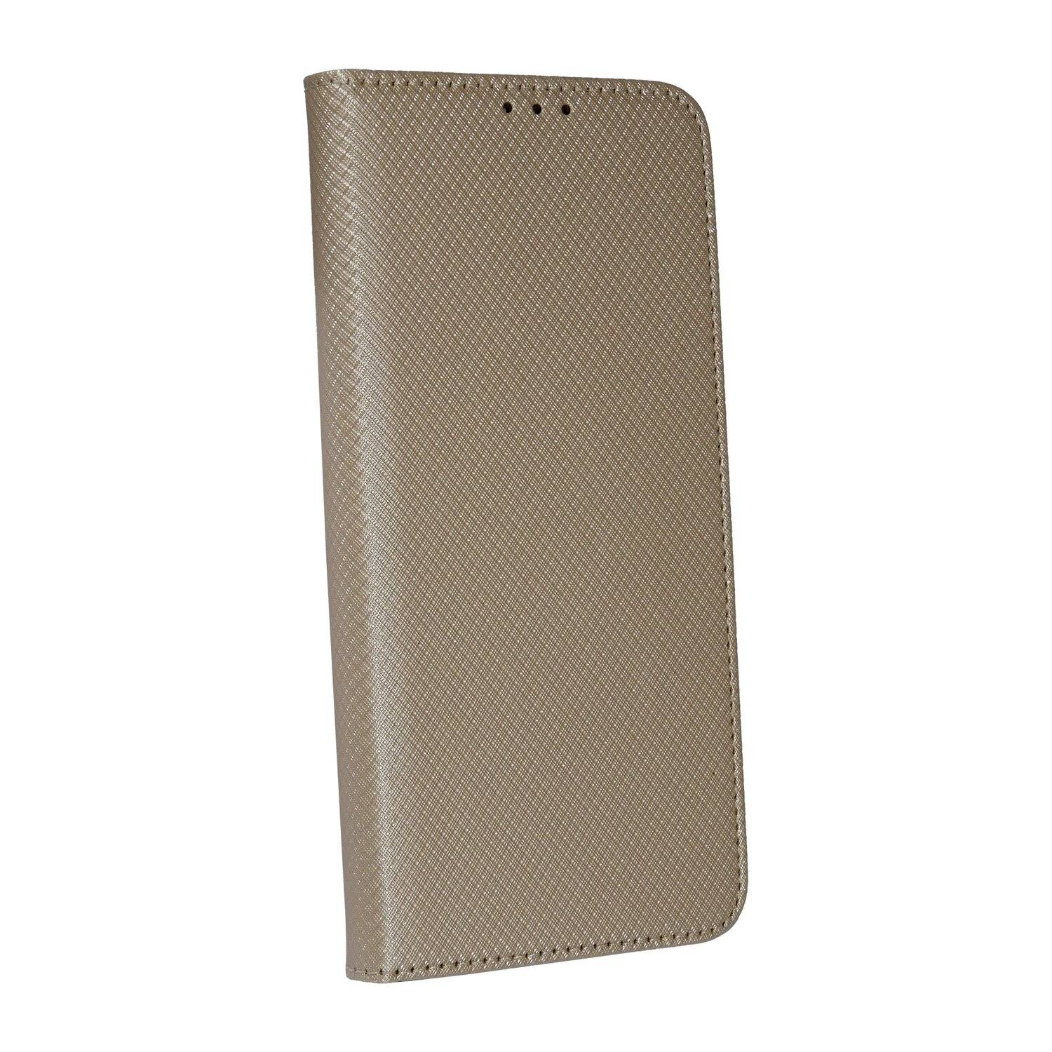 Buch Tasche "Smart" kompatibel mit SAMSUNG GALAXY A32 ( A325F ) 4G Handy Hülle mit Standfunktion, Kartenfach Gold