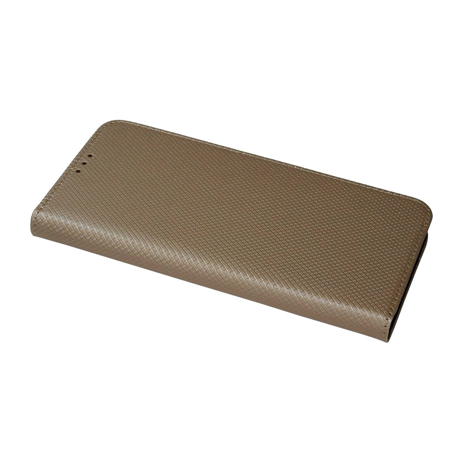 Buch Tasche "Smart" kompatibel mit SAMSUNG GALAXY A32 ( A325F ) 4G Handy Hülle mit Standfunktion, Kartenfach Gold