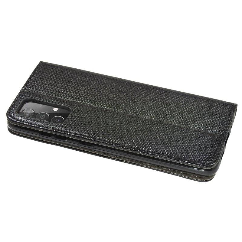 Buch Tasche "Smart" für SAMSUNG GALAXY A52 ( A525F ) Handy Hülle Etui Schutzhülle mit Standfunktion, Kartenfach Schwarz