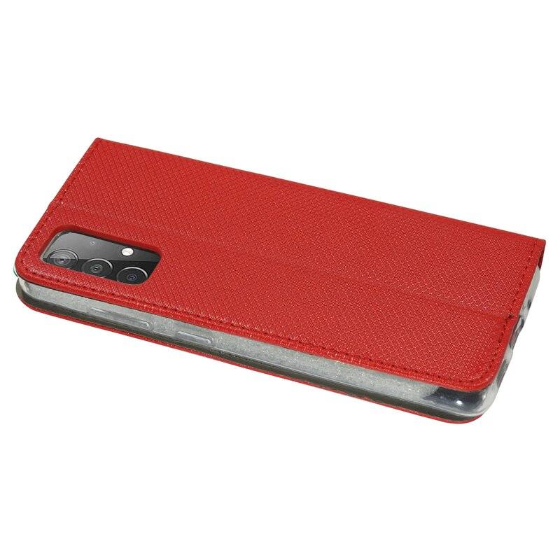 Buch Tasche "Smart" für SAMSUNG GALAXY A52 ( A525F ) Handy Hülle Etui Schutzhülle mit Standfunktion, Kartenfach Rot