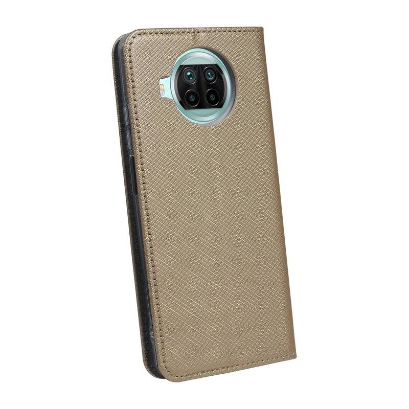 Buch Tasche "Smart" für XIAOMI MI 10T LITE Handy Hülle Etui Brieftasche Schutzhülle mit Standfunktion, Kartenfach Gold