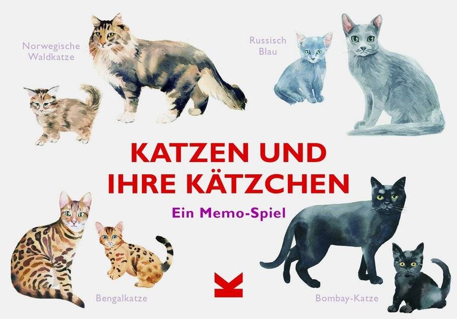 Katzen und ihre Kätzchen (Spiel) Ein Memo-Spiel